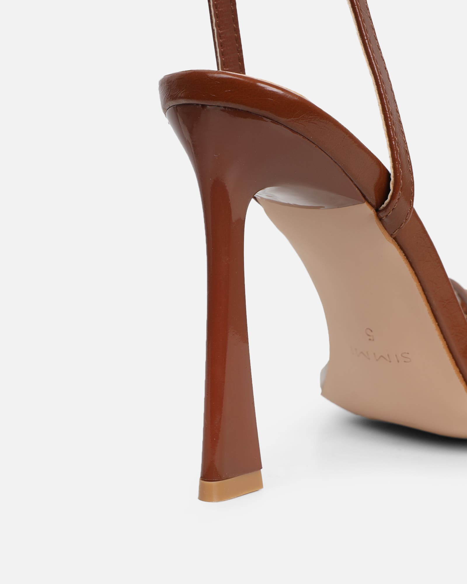 Anesca Tan Shine Heeled Sandals | SIMMI London
