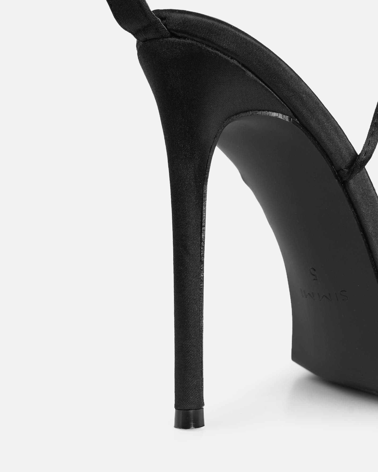 Betty Black Flower Heeled Sandals | SIMMI London