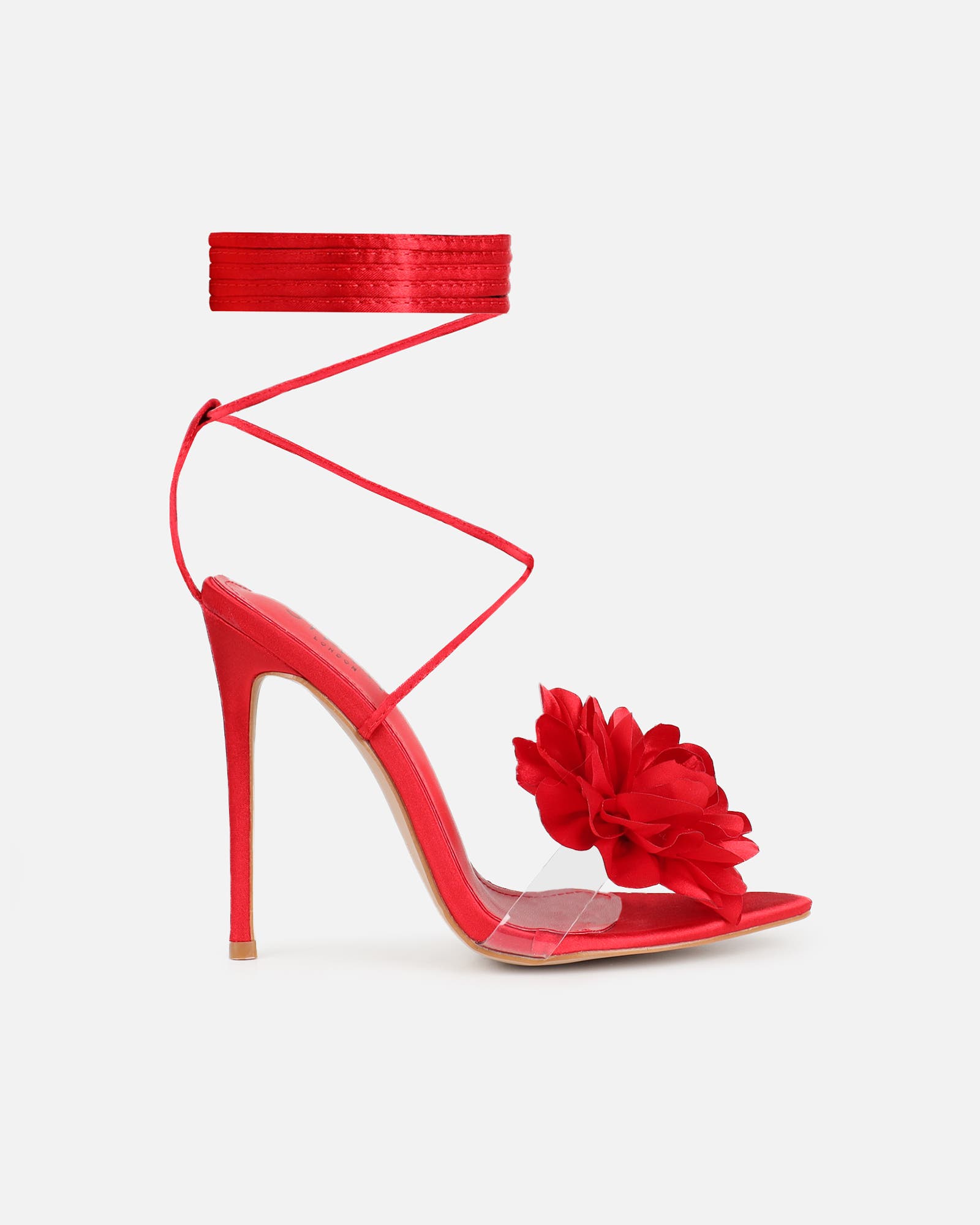 Betty Red Flower Heeled Sandals | SIMMI London