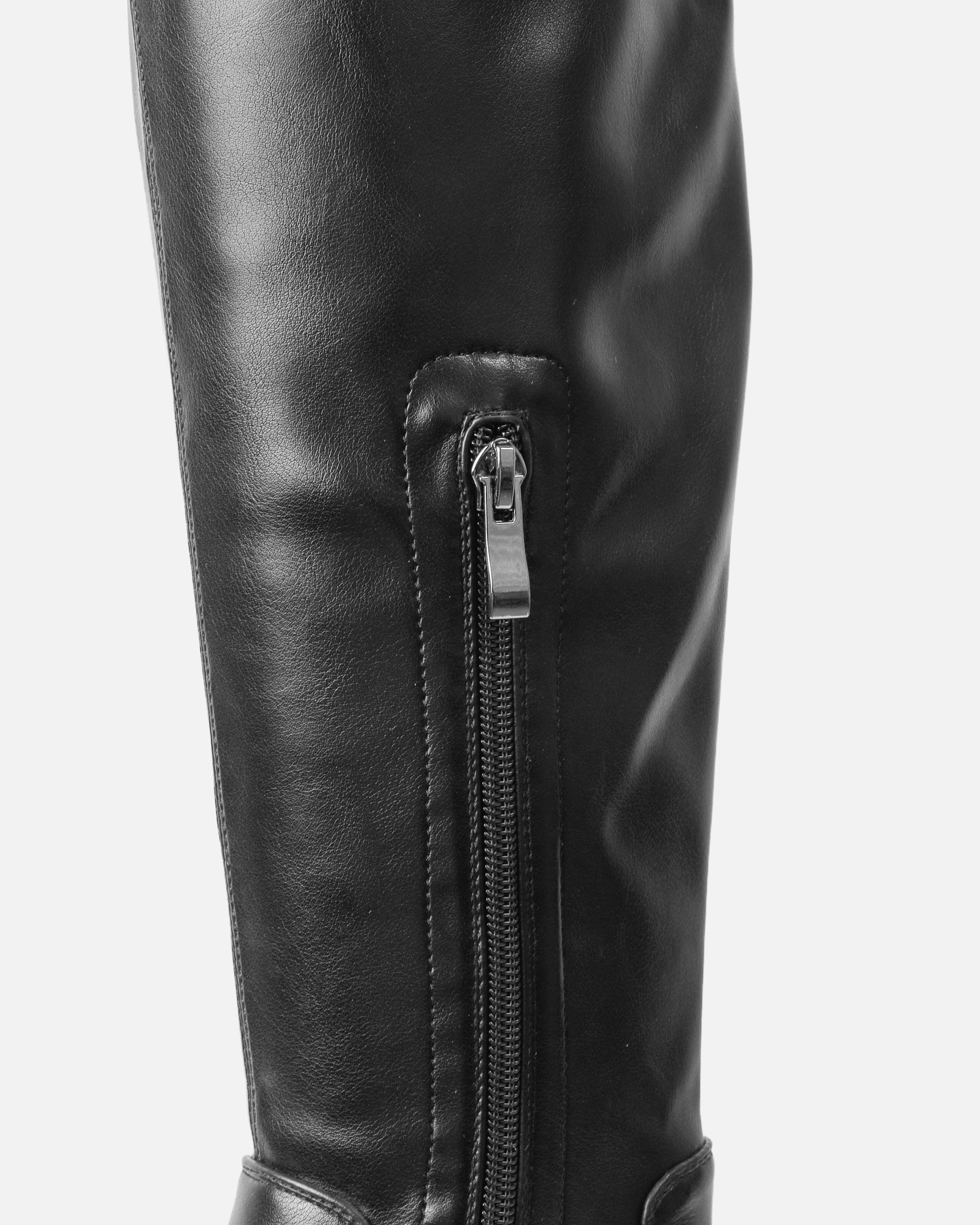 Dustin Black Stretch Flat Over The Knee Boots | SIMMI London