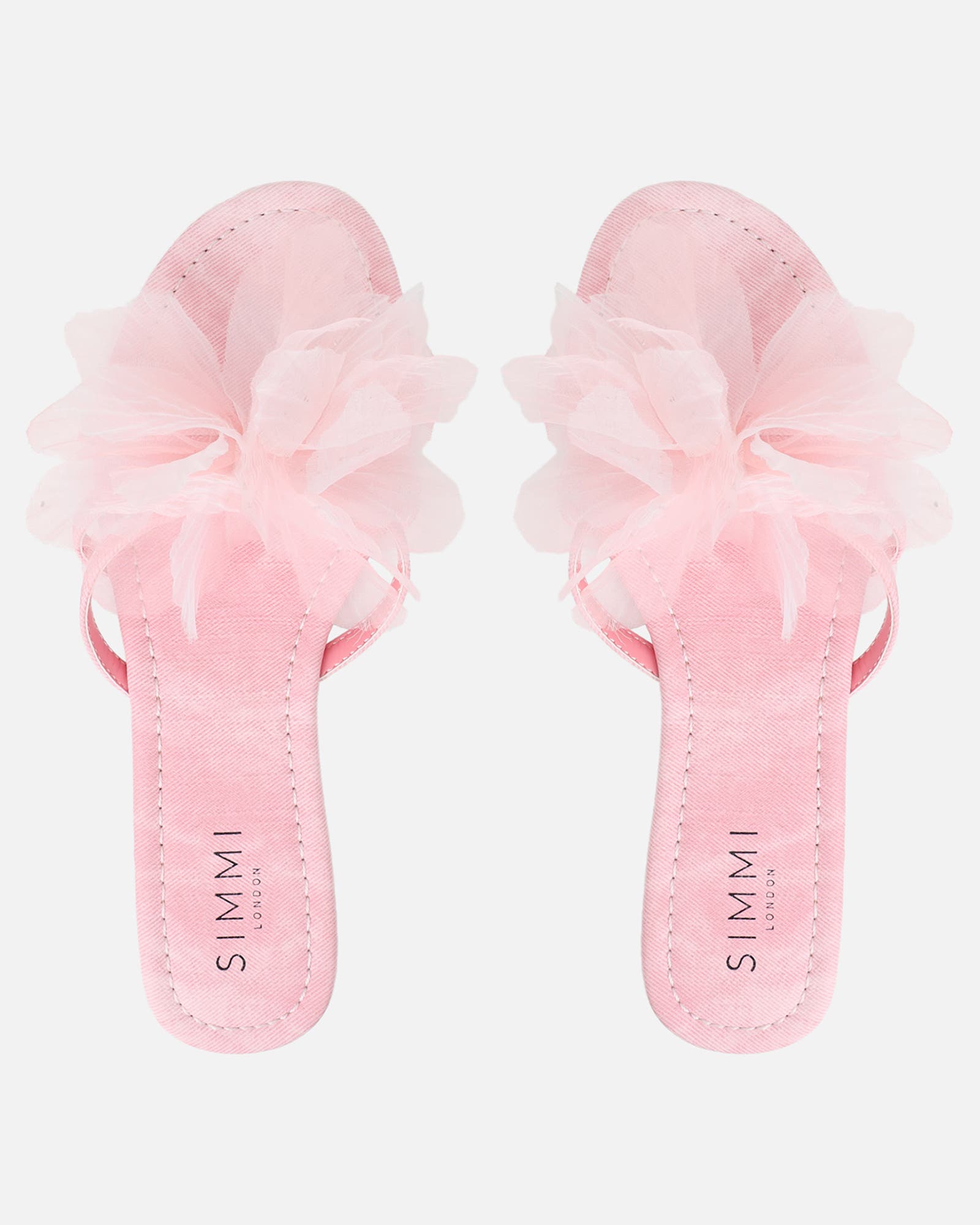 Shole Pink Wash Flat Sandals | SIMMI London