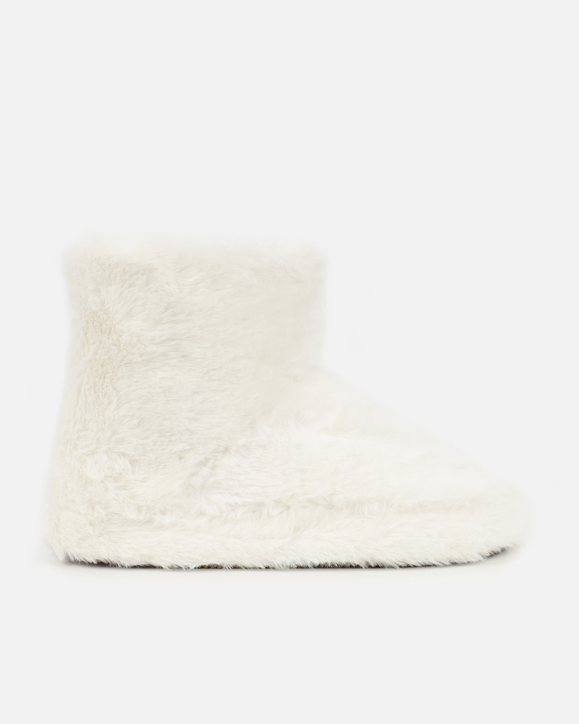 Comfy Cream Fluffy Slipper Boots | SIMMI London