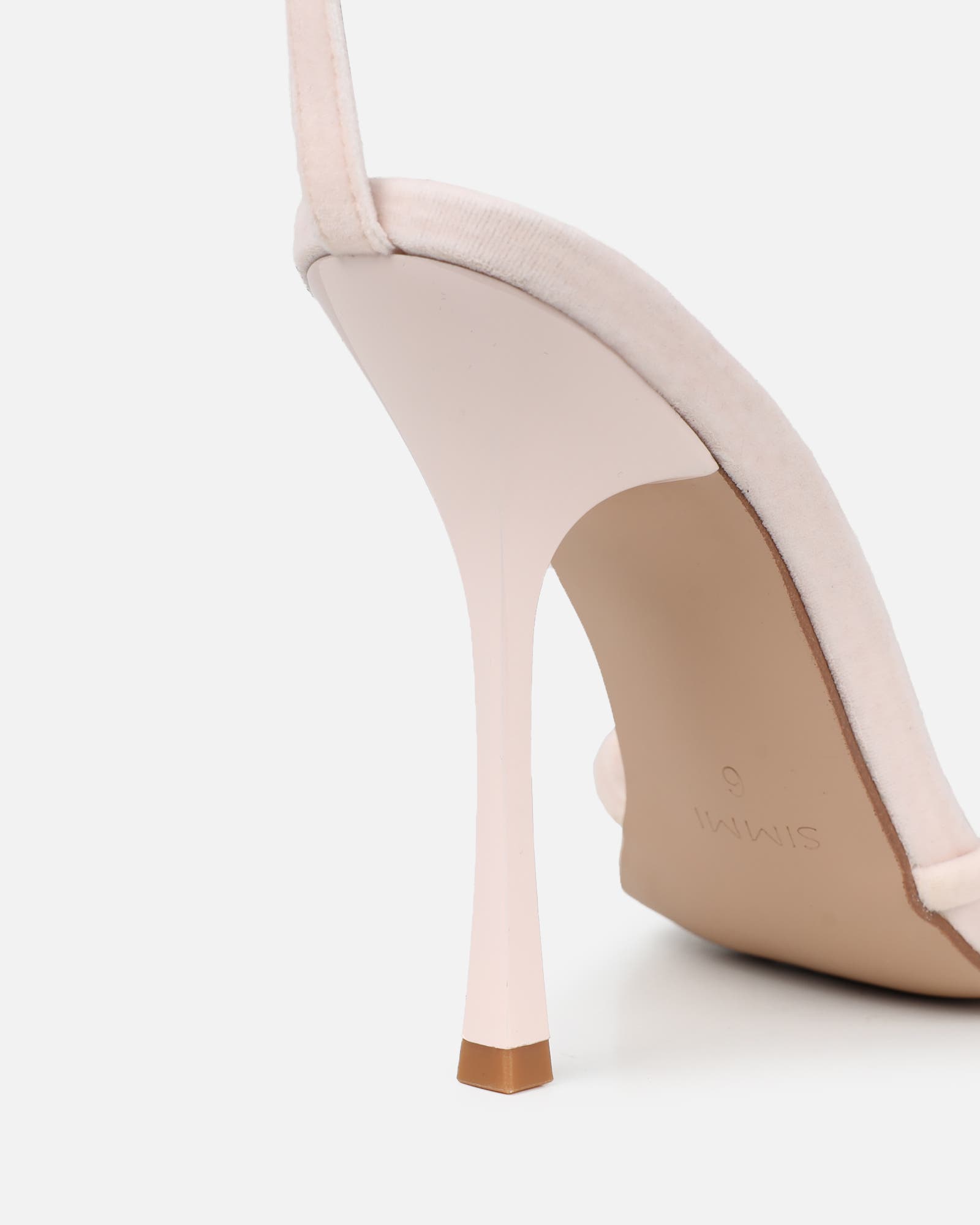 Malinda Stone Velvet Heeled Sandals | SIMMI London