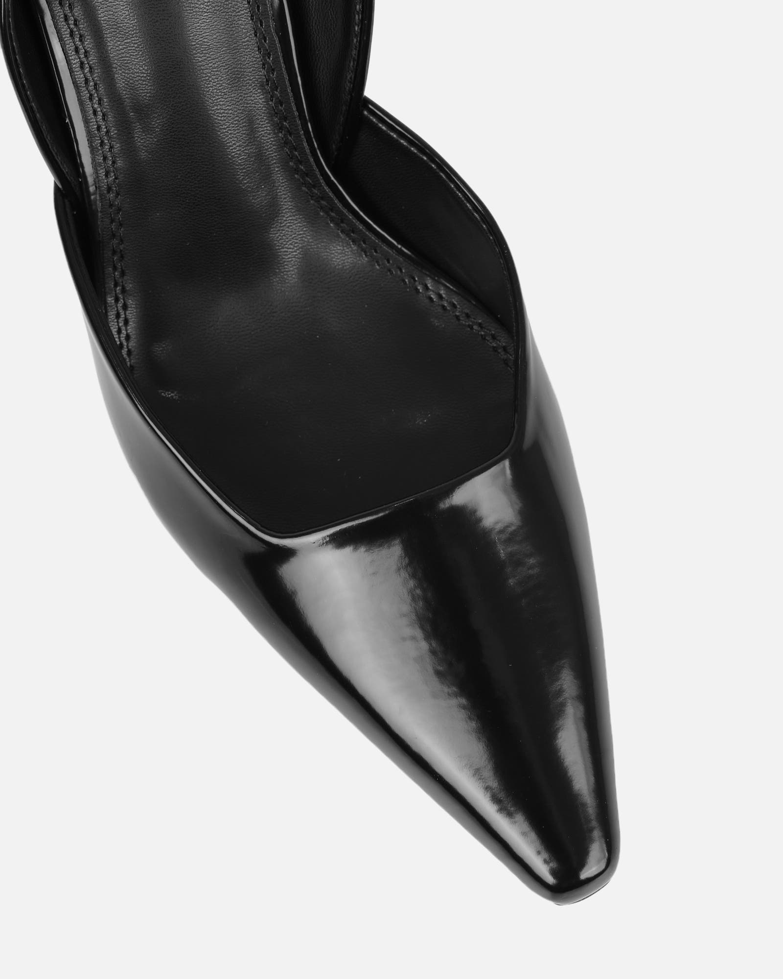 Darcia black box sling back court shoes | SIMMI London
