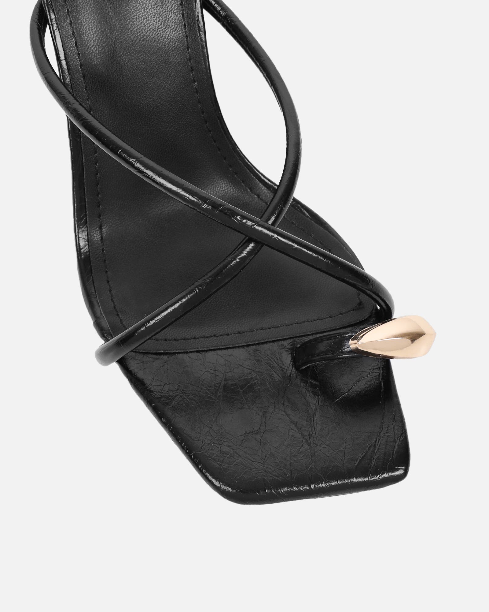 Maureen Black Gold Detail Mules | SIMMI London