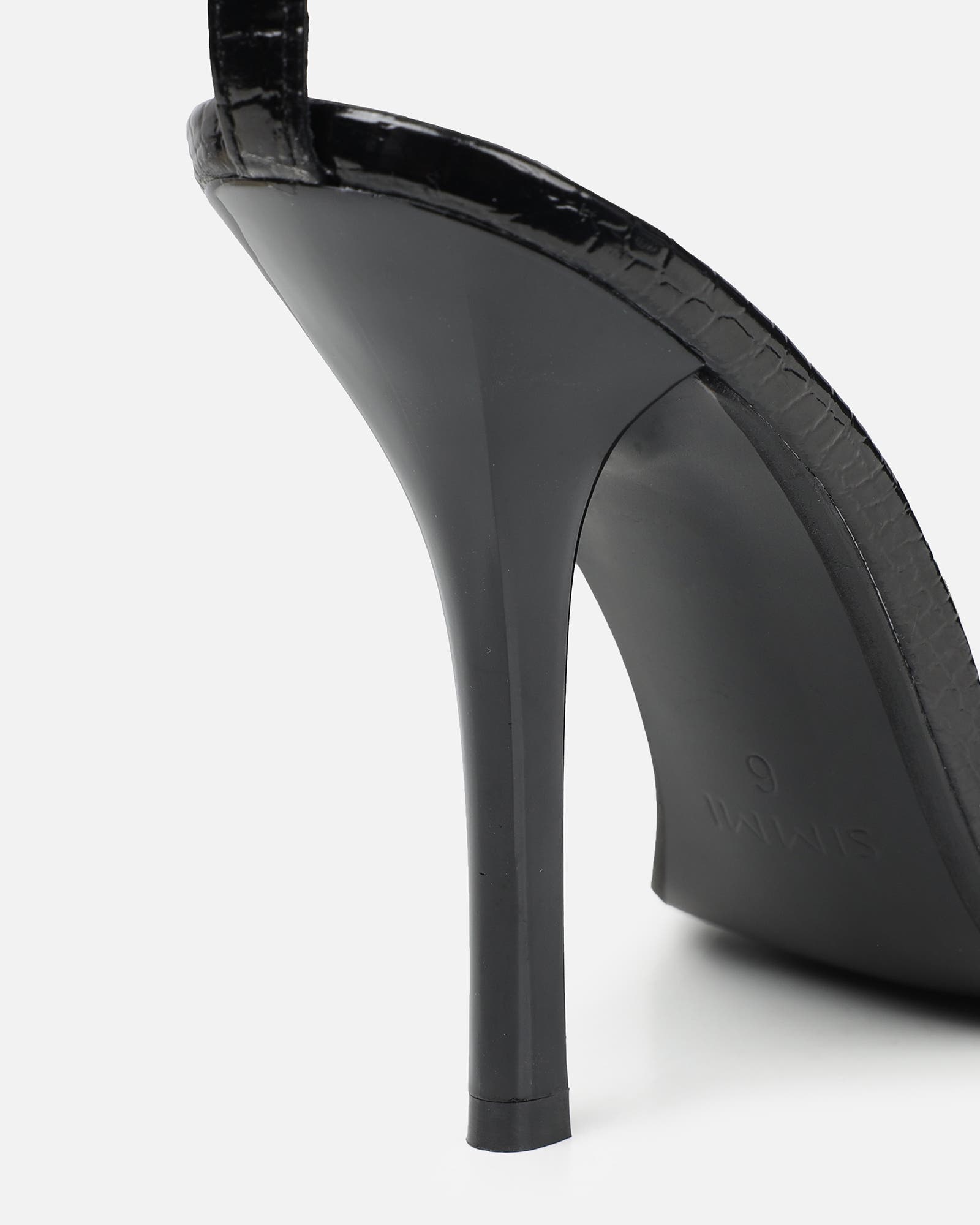 Dosia black snake effect two part sandals | SIMMI London