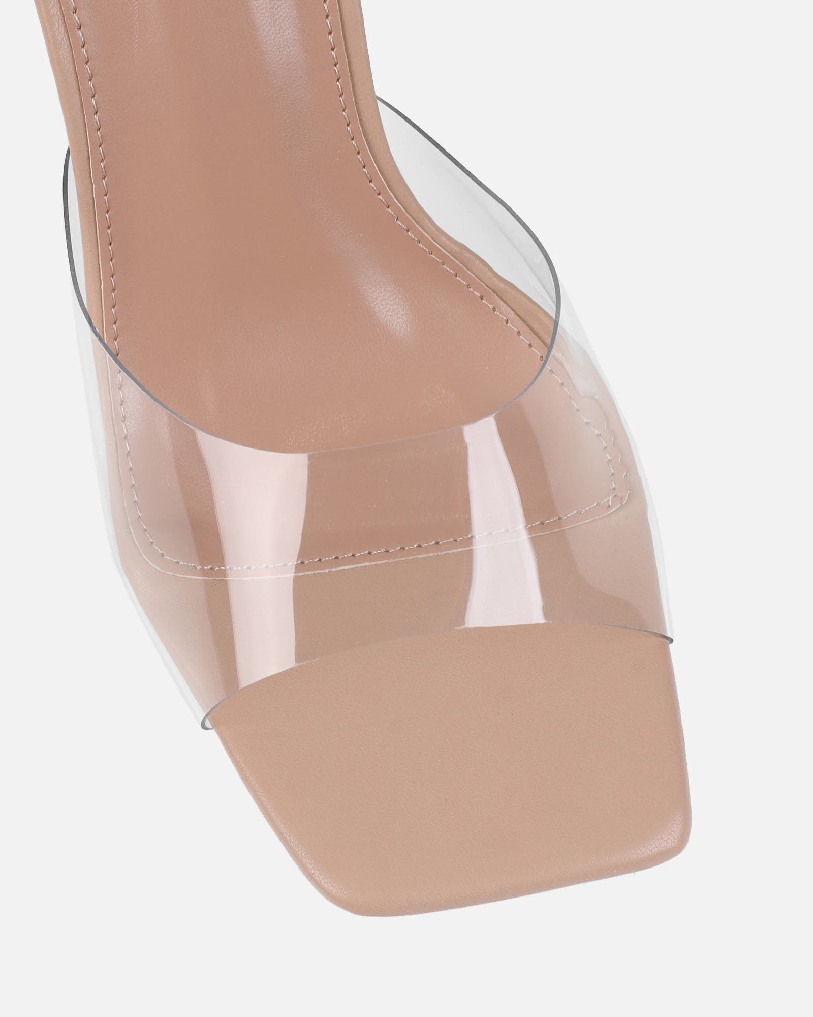 Maylee Clear Nude Mules | SIMMI London