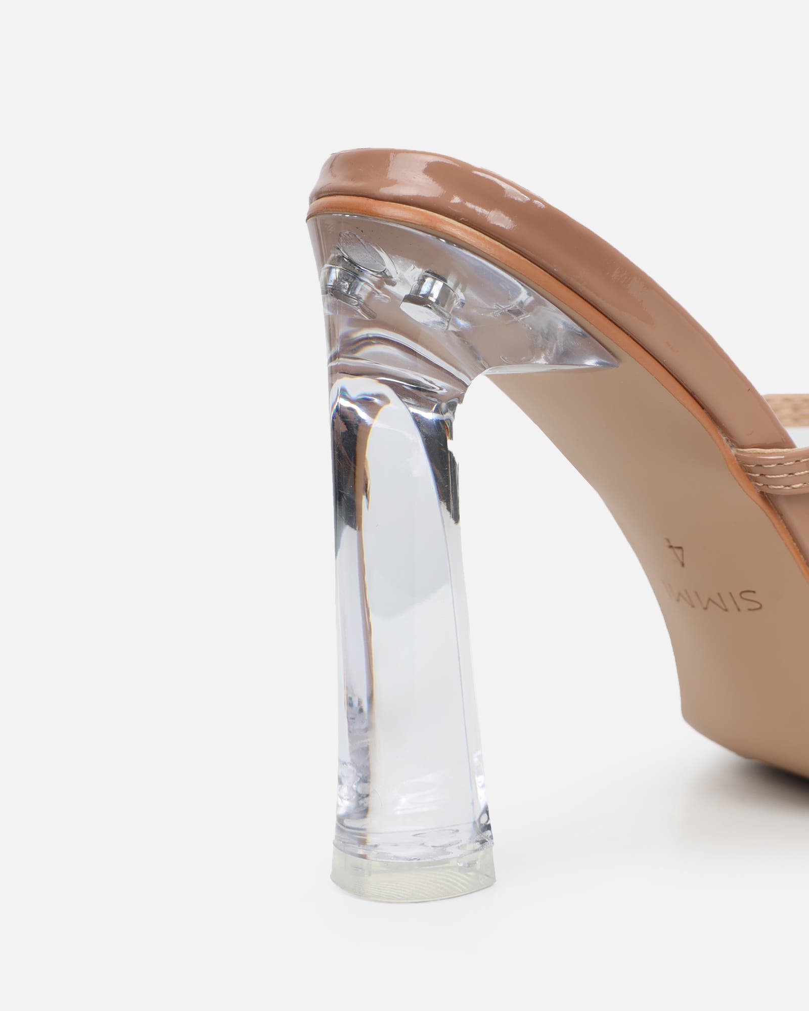 Ferney Nude Patent Diamante Mules | SIMMI London