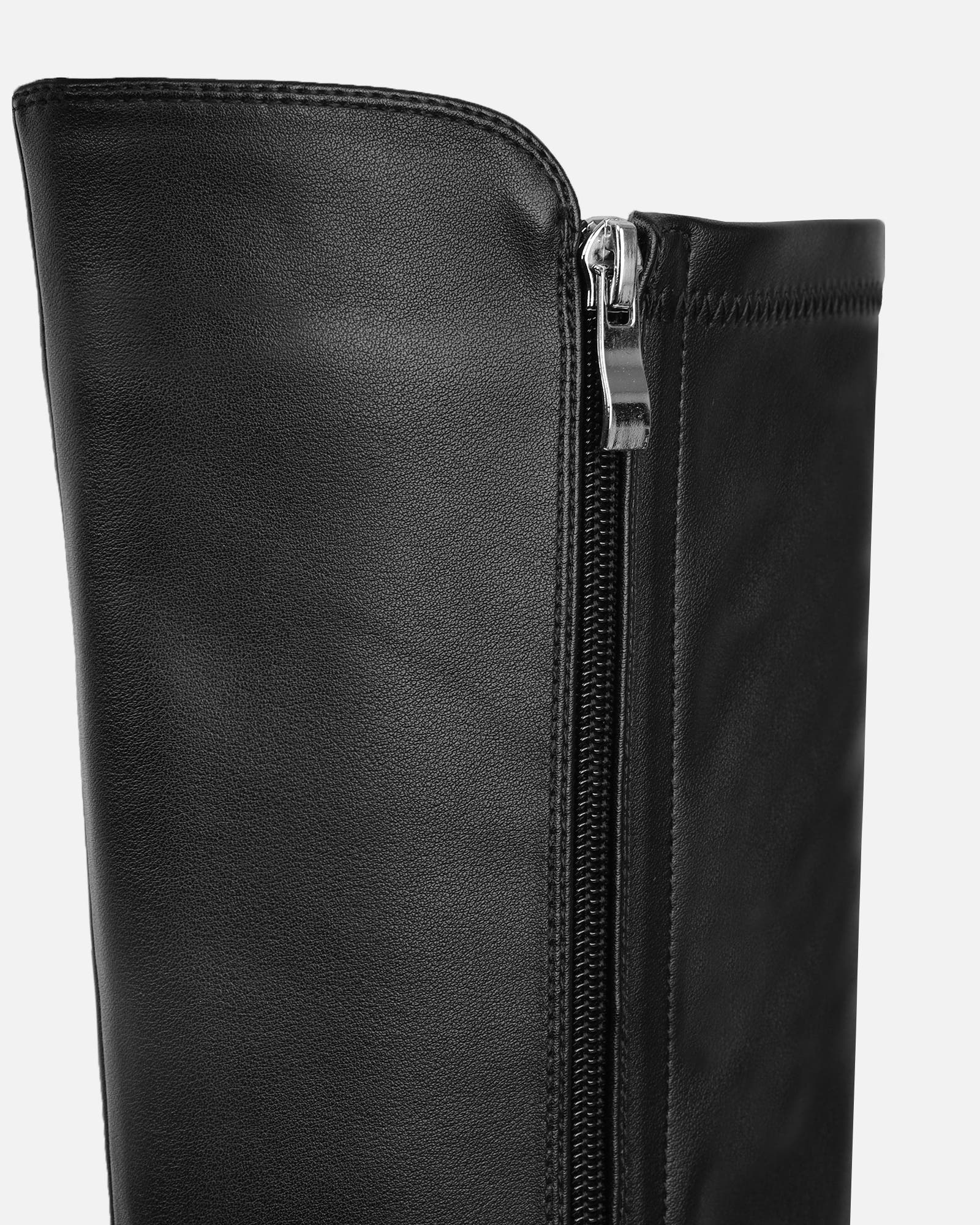 Hart Black Stretch Knee Boots | SIMMI London