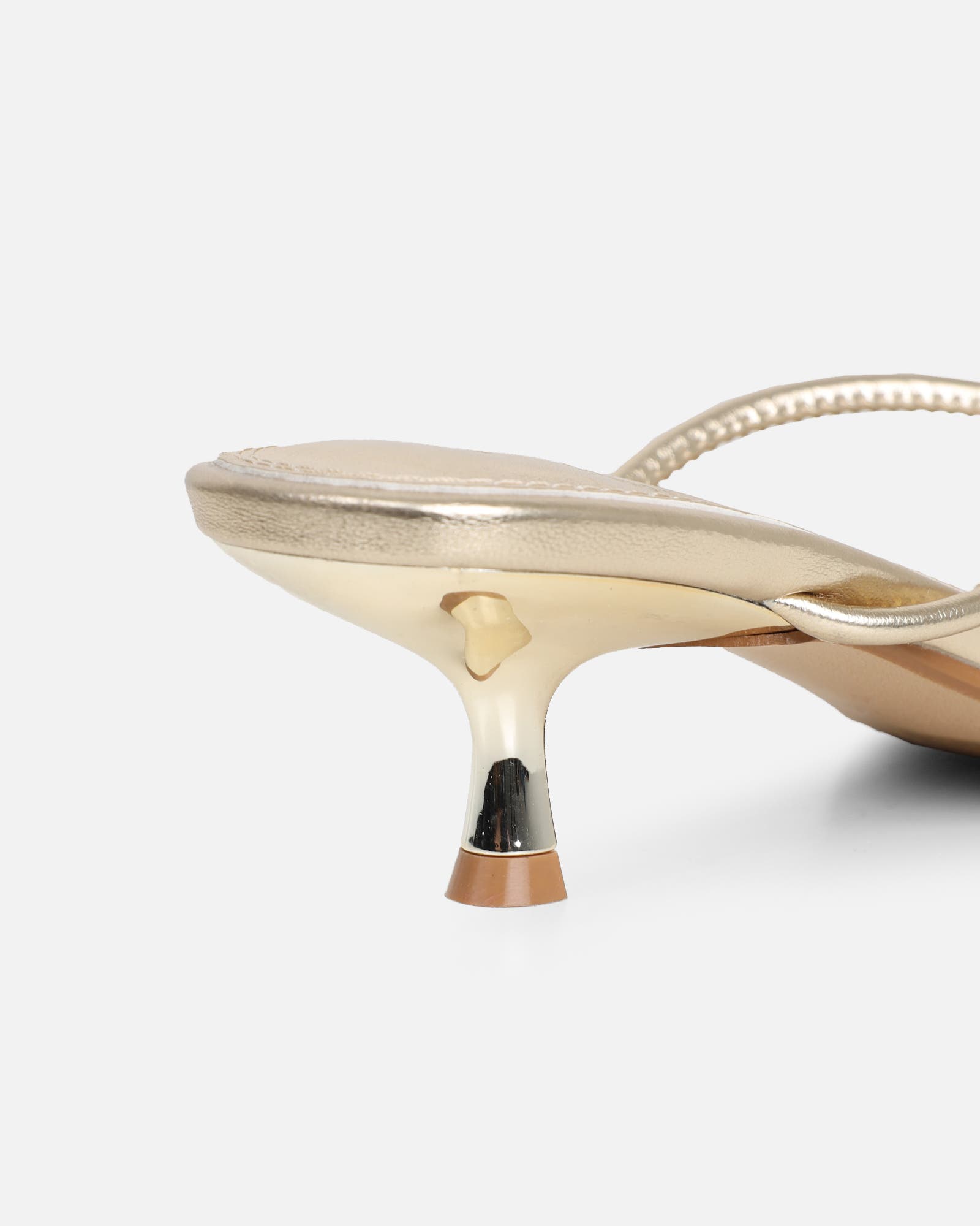 Haylen Gold Metallic Knotted Mules | SIMMI London