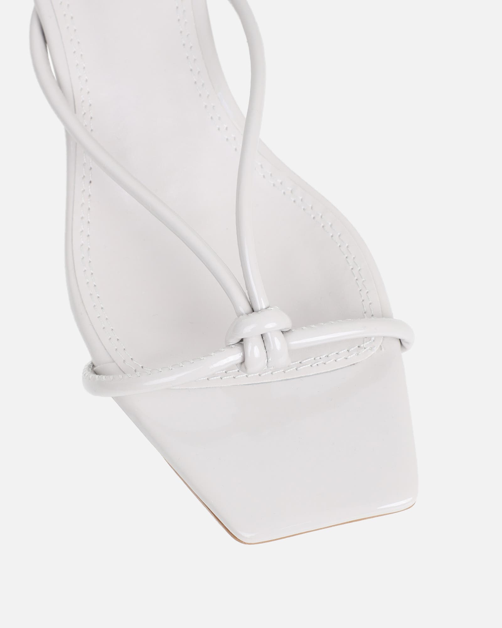 Haylen Stone Patent Knotted Mules | SIMMI London