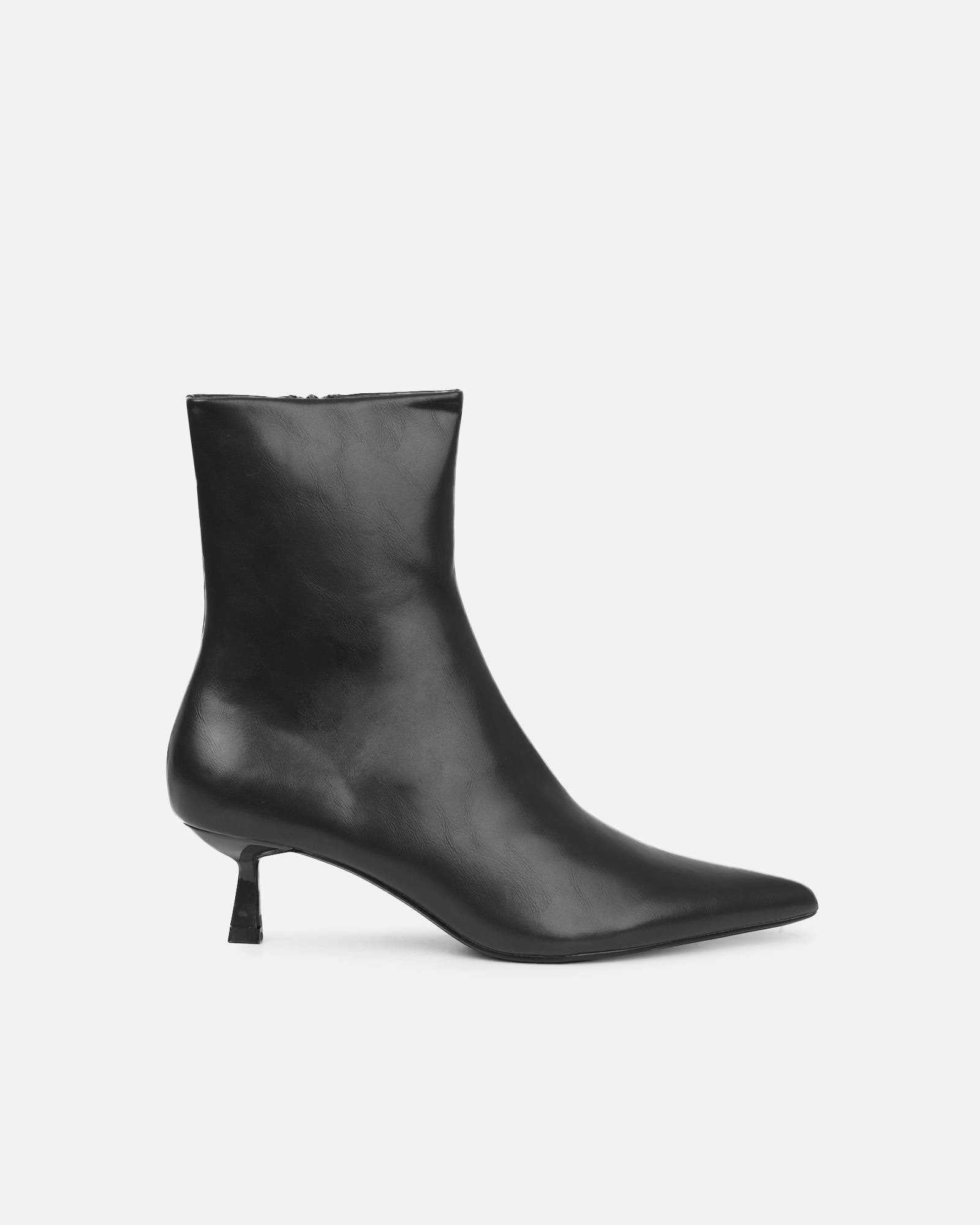 Lambert Black Low Heeled Boots | SIMMI London