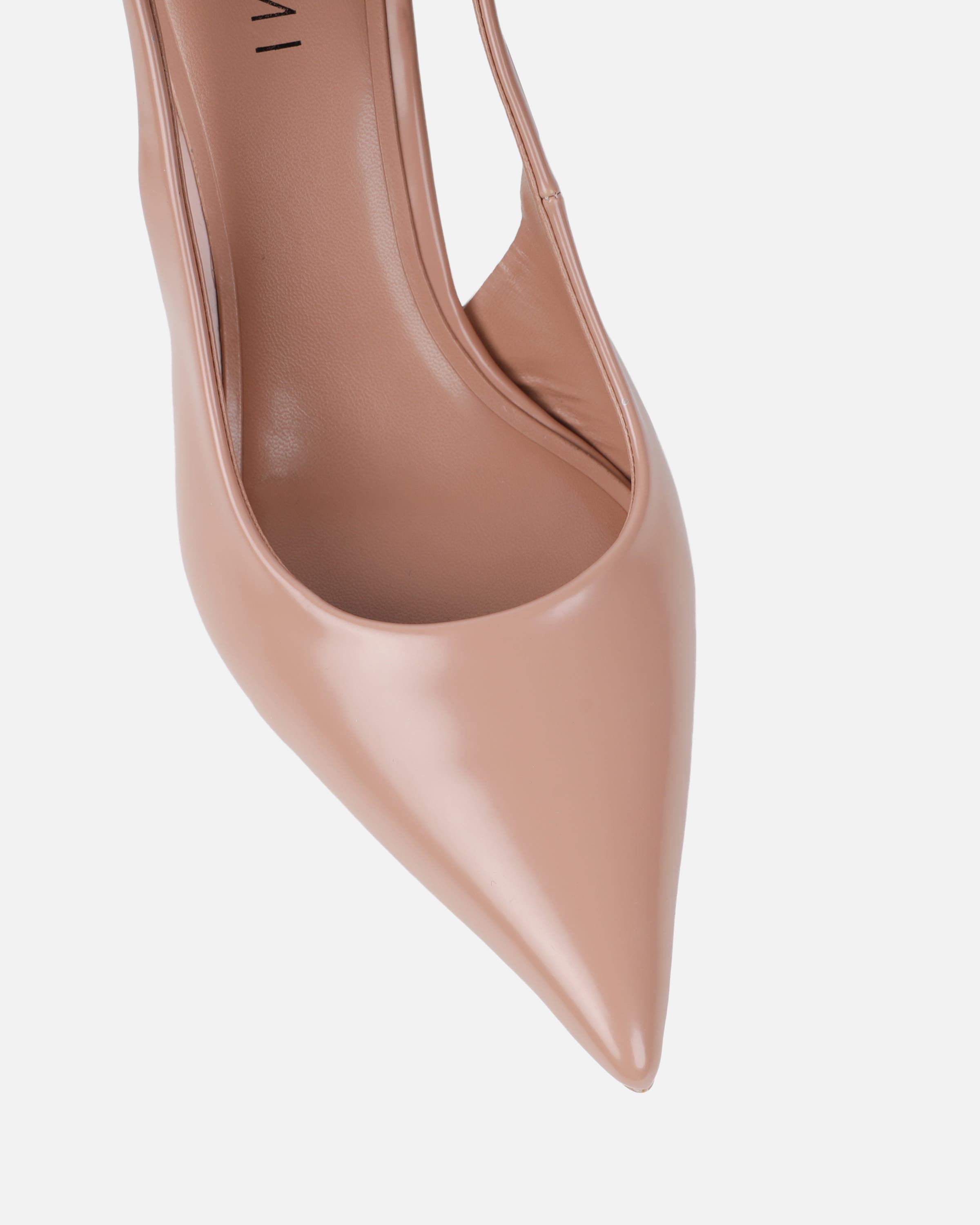 Liorra nude box sling back court shoes | SIMMI London