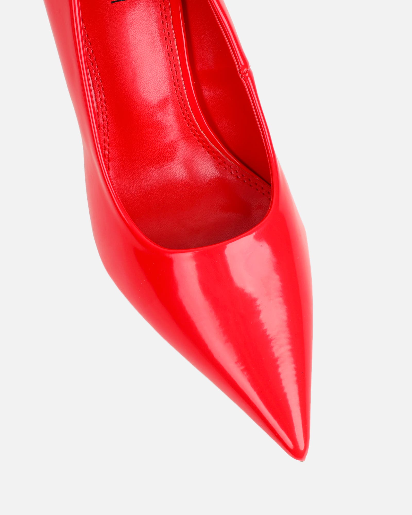 Luka Red Low Heeled Court Shoes | SIMMI London