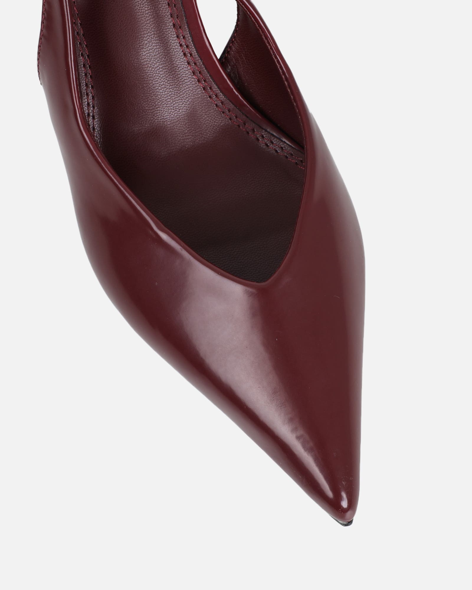 Layana Burgundy Box Slingback Court Shoes | SIMMI London
