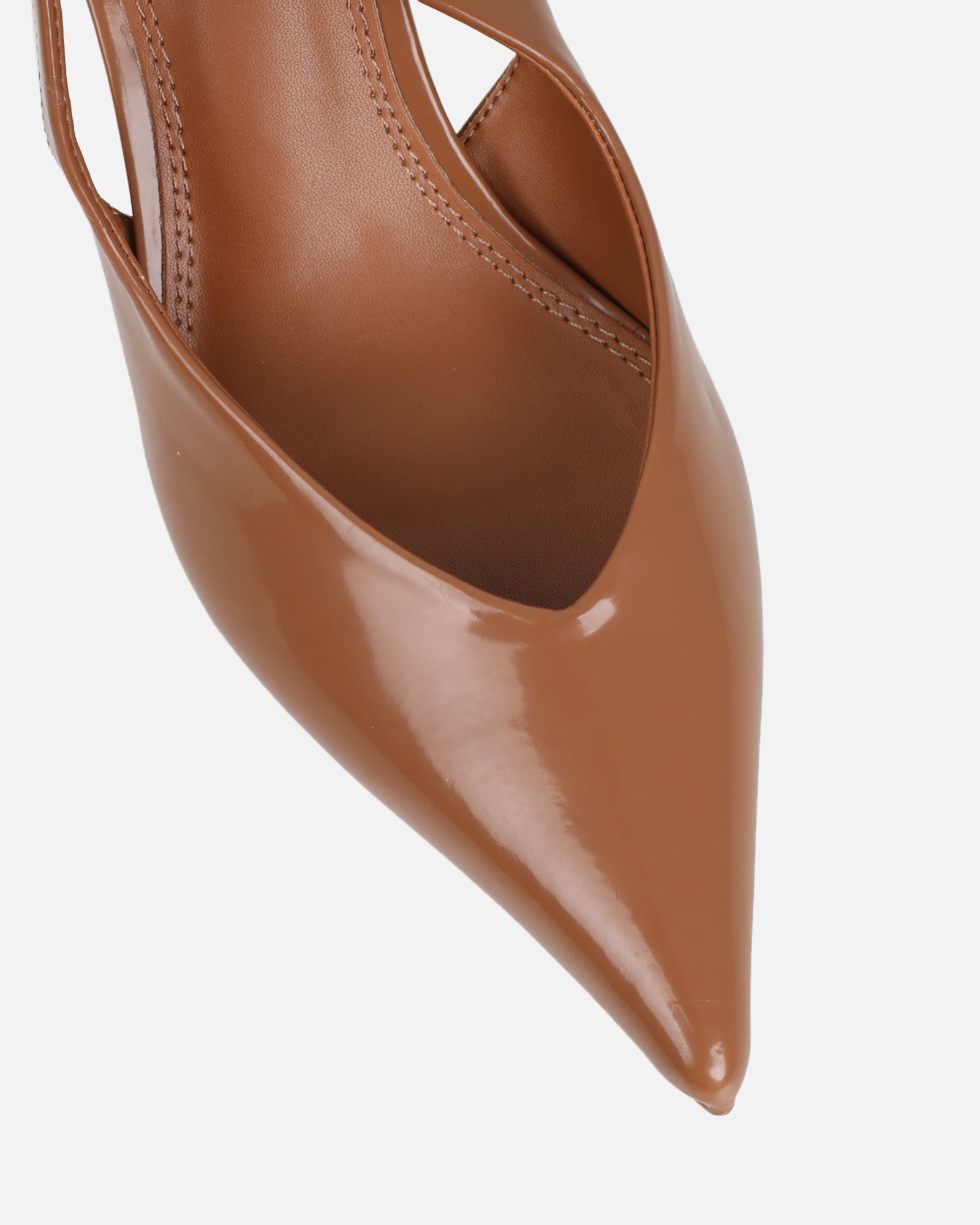 Layana Camel Box Slingback Court Shoes | SIMMI London