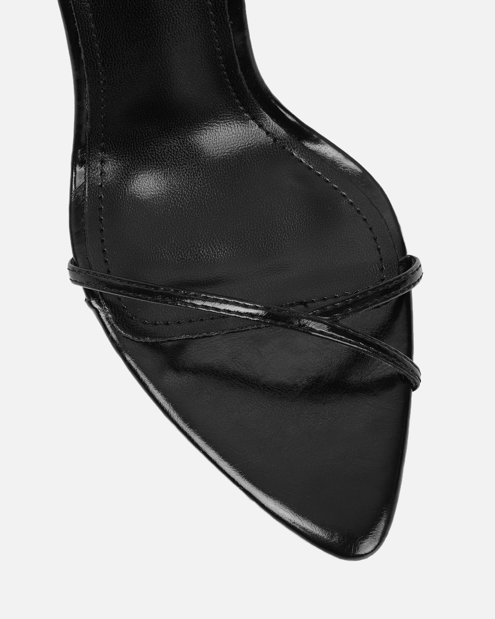 Layne black strappy heeled sandals | SIMMI London