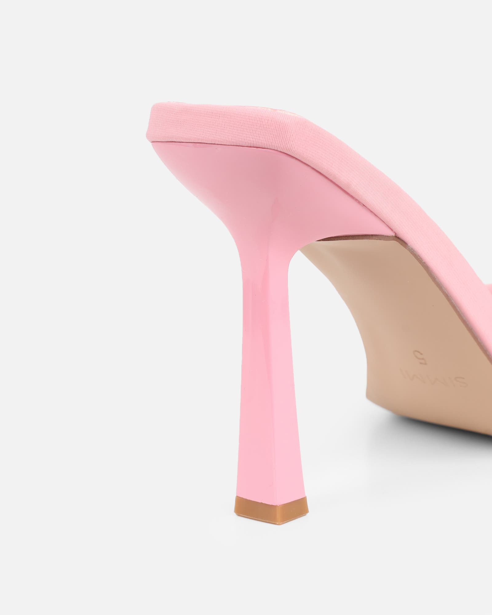 Lolly Pink Lycra Padded Mules | SIMMI London