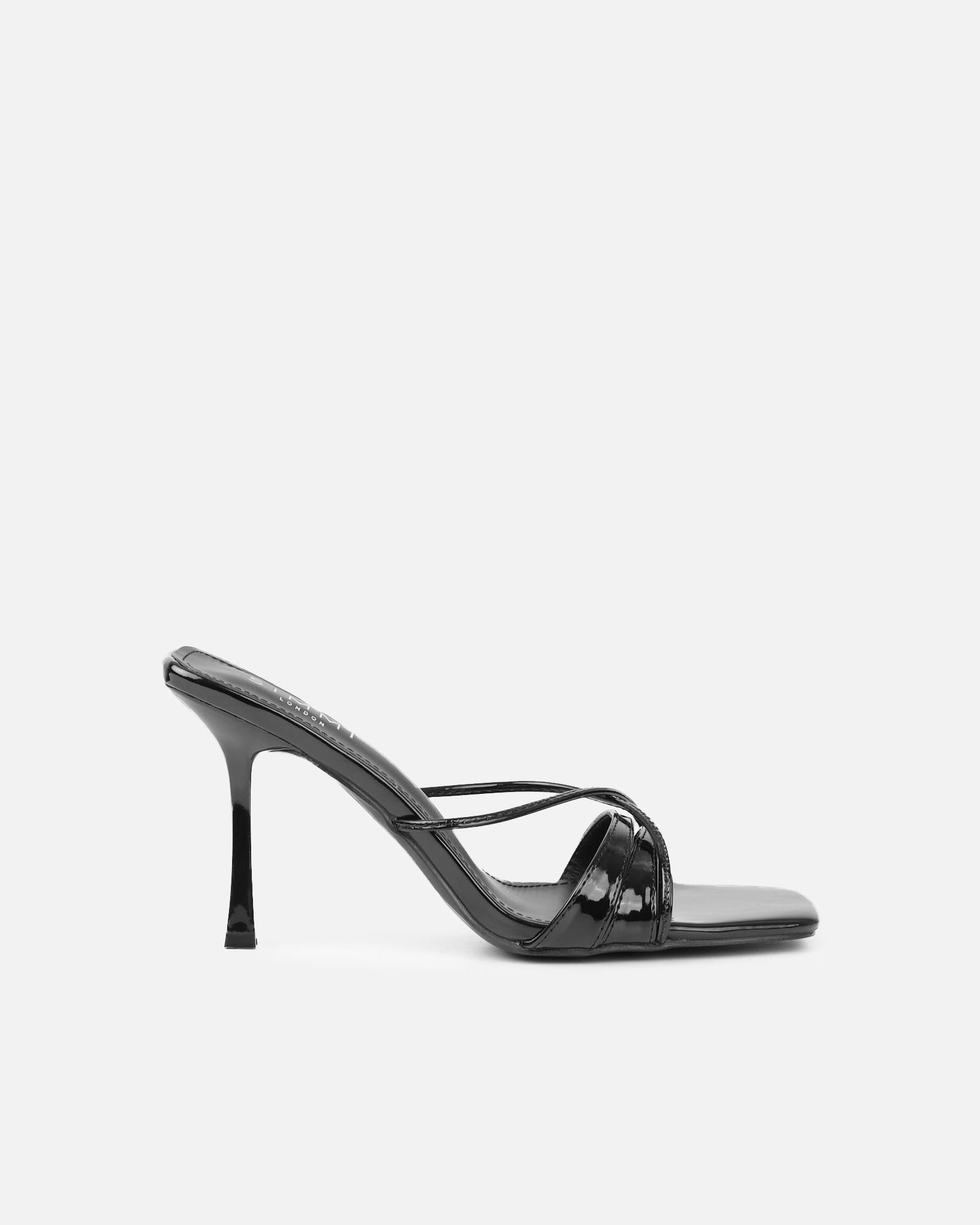 Danique Black Patent Mules | SIMMI London