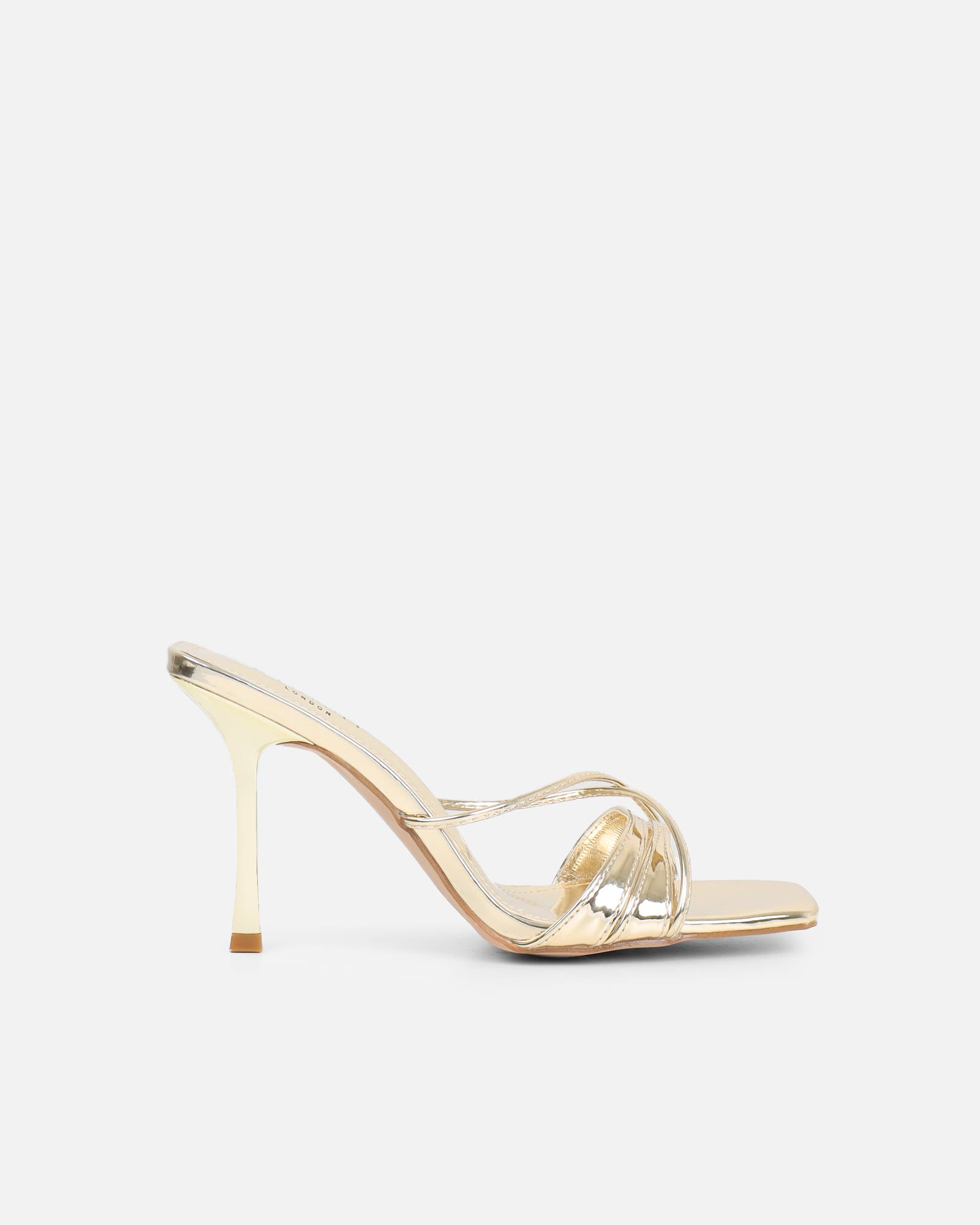 Danique Gold Mirror Mules | SIMMI London