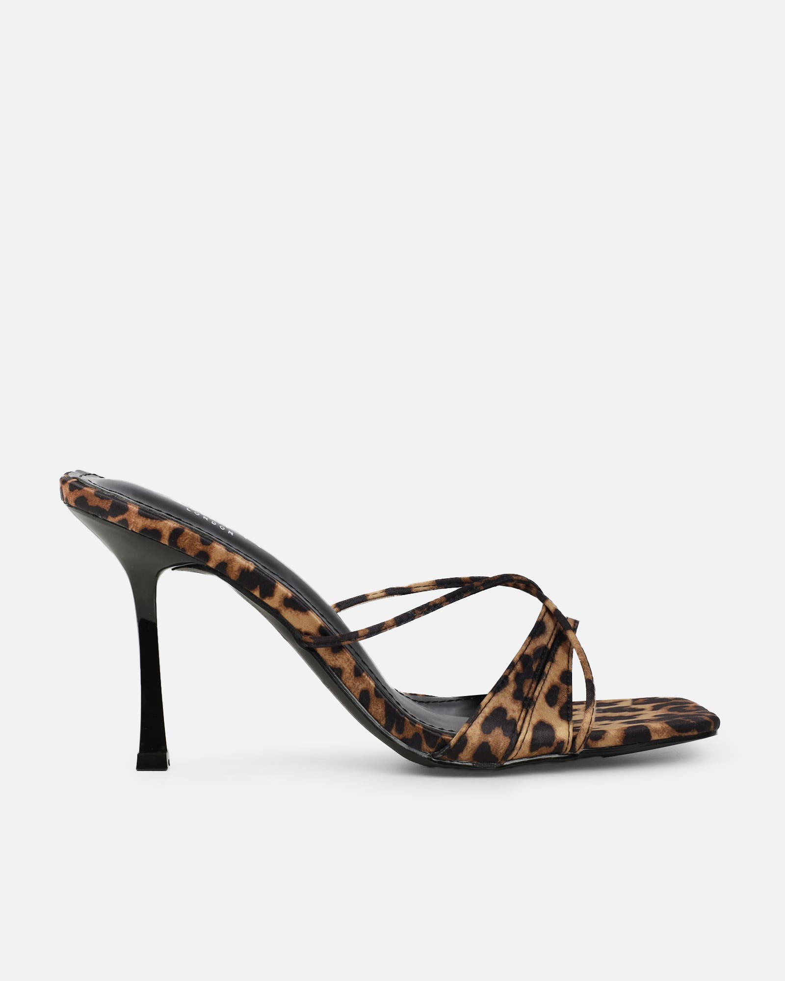 Danique Leopard Print Satin Mules | SIMMI London