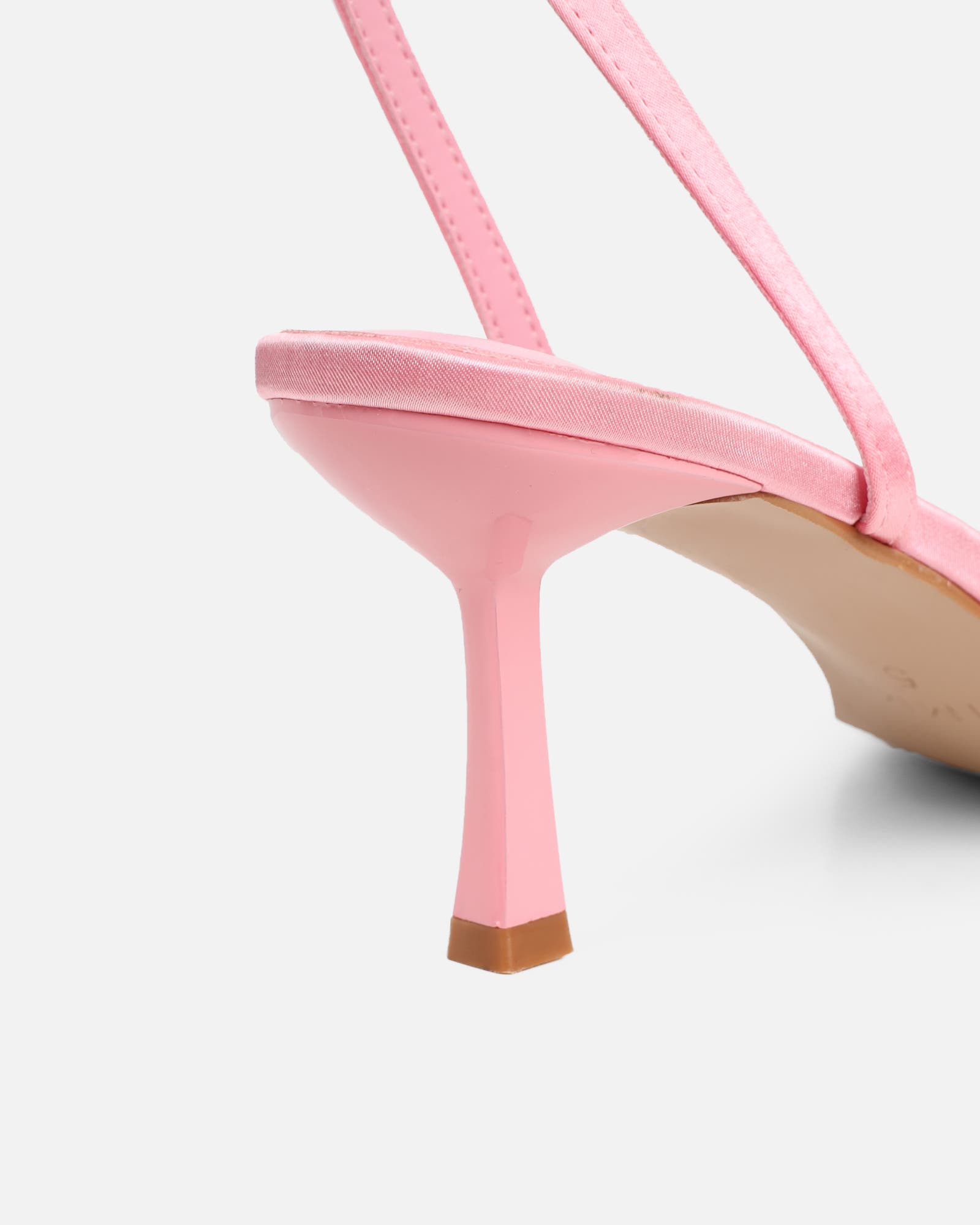 Trina Pink Satin Bow Low Heeled Sandals | SIMMI London