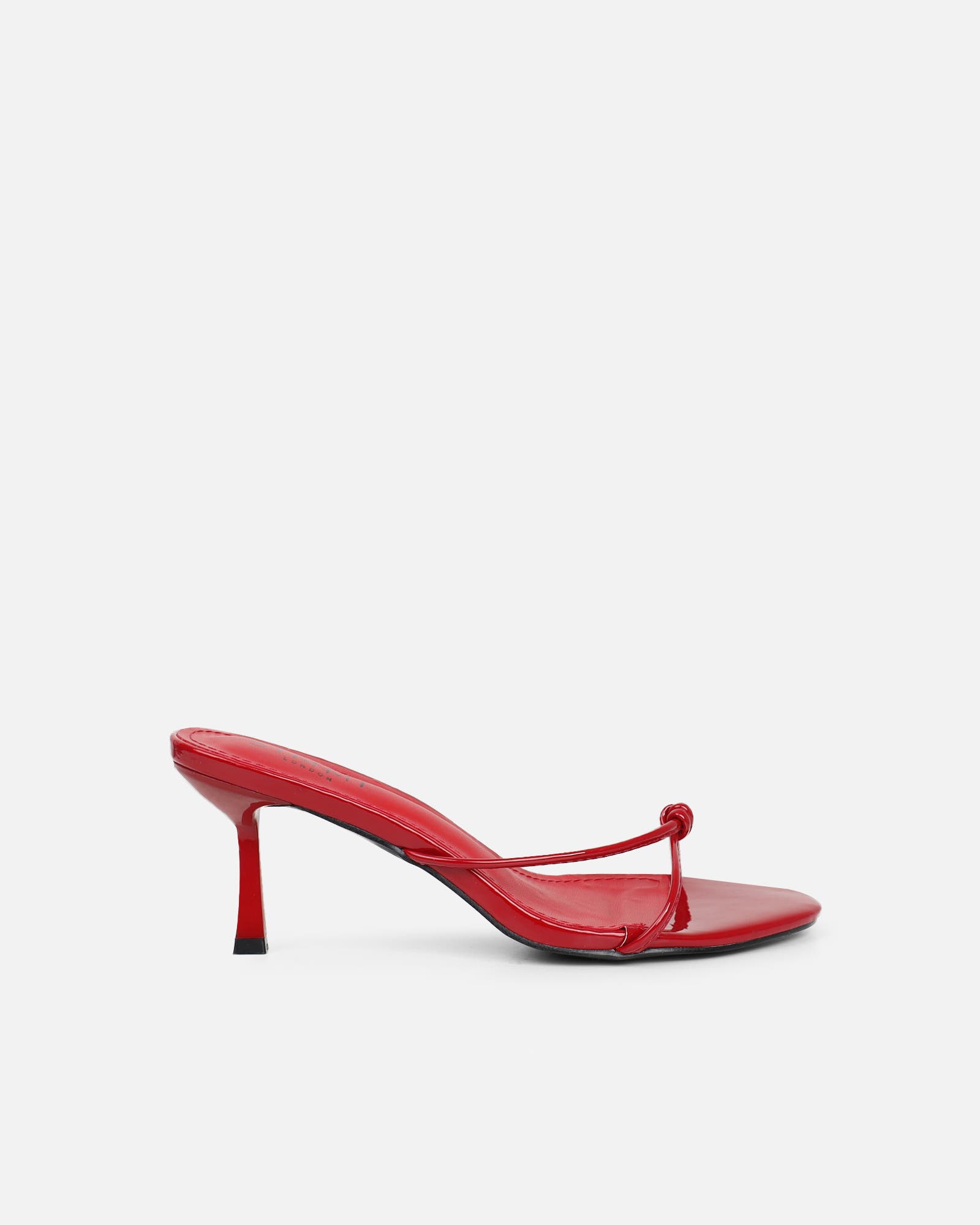 Mines Burgundy Patent Mid Heel Mules | SIMMI London