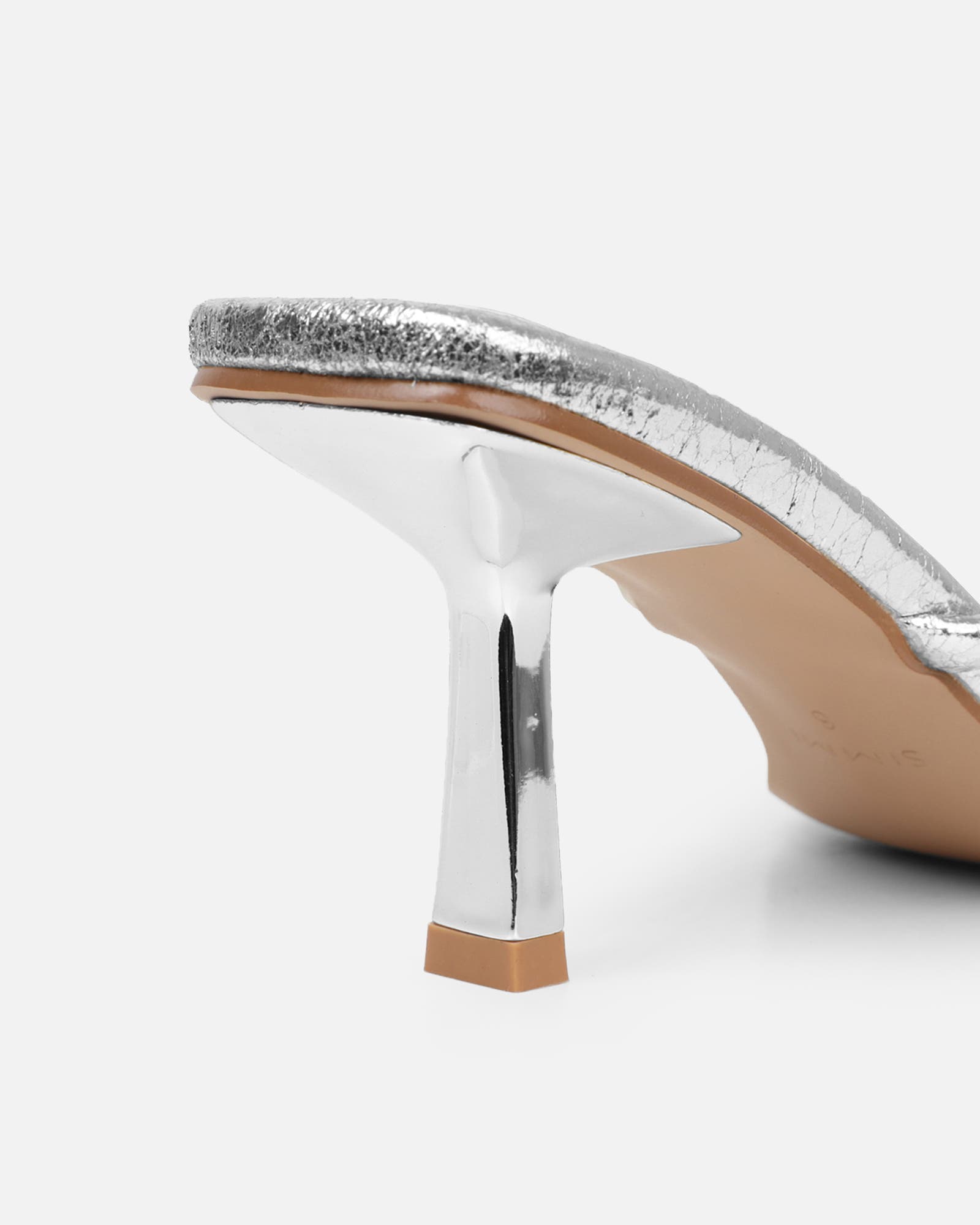 Melba Silver Crackle Padded Toe Thong Sandals | SIMMI London