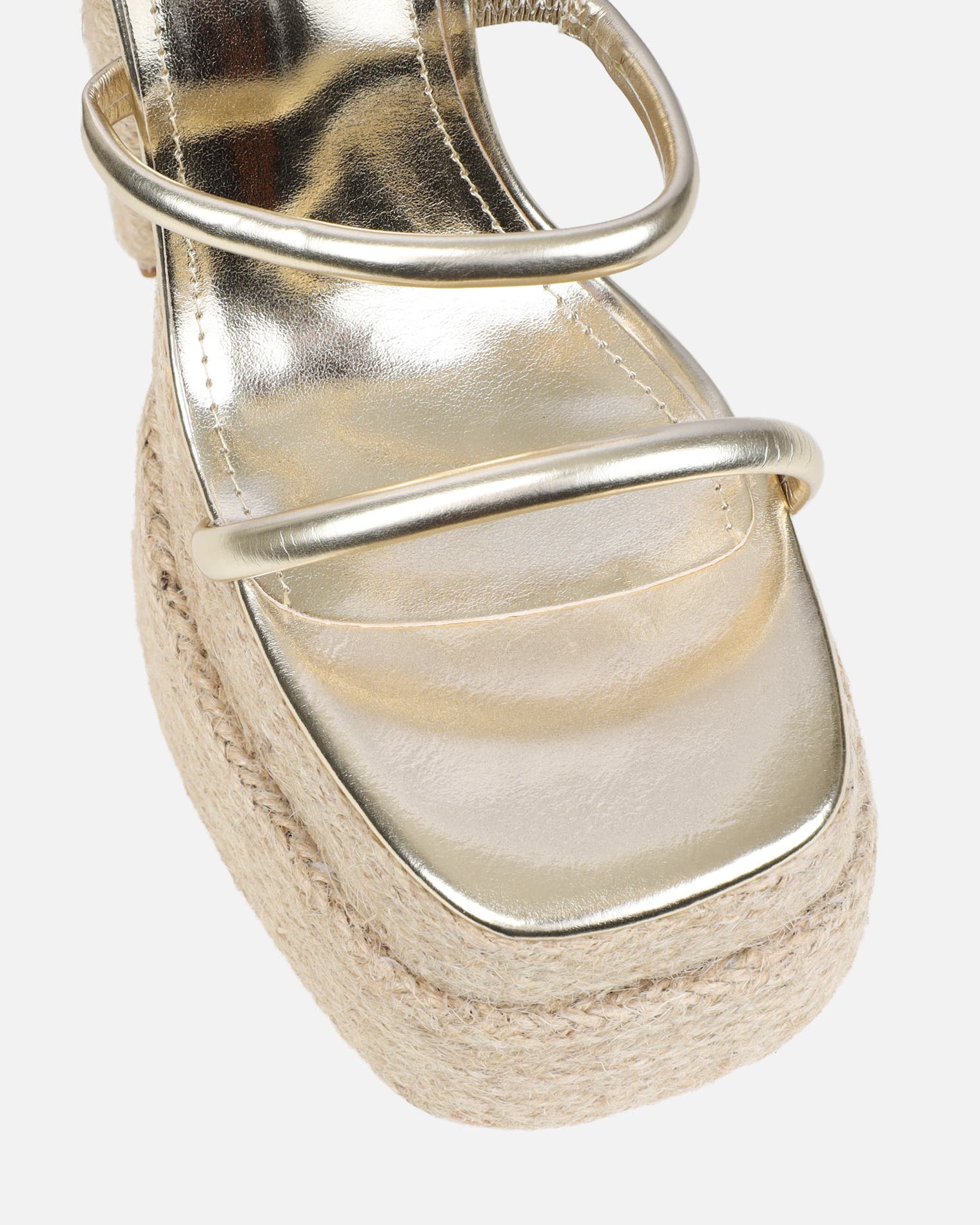 Nadima Gold Metallic pPatform Espadrille Sandals| SIMMI London