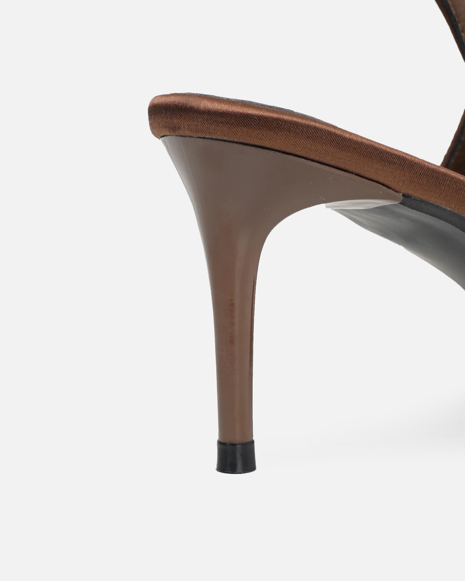 Sonika Brown Satin Strappy Slingback Court Shoes | SIMMI London