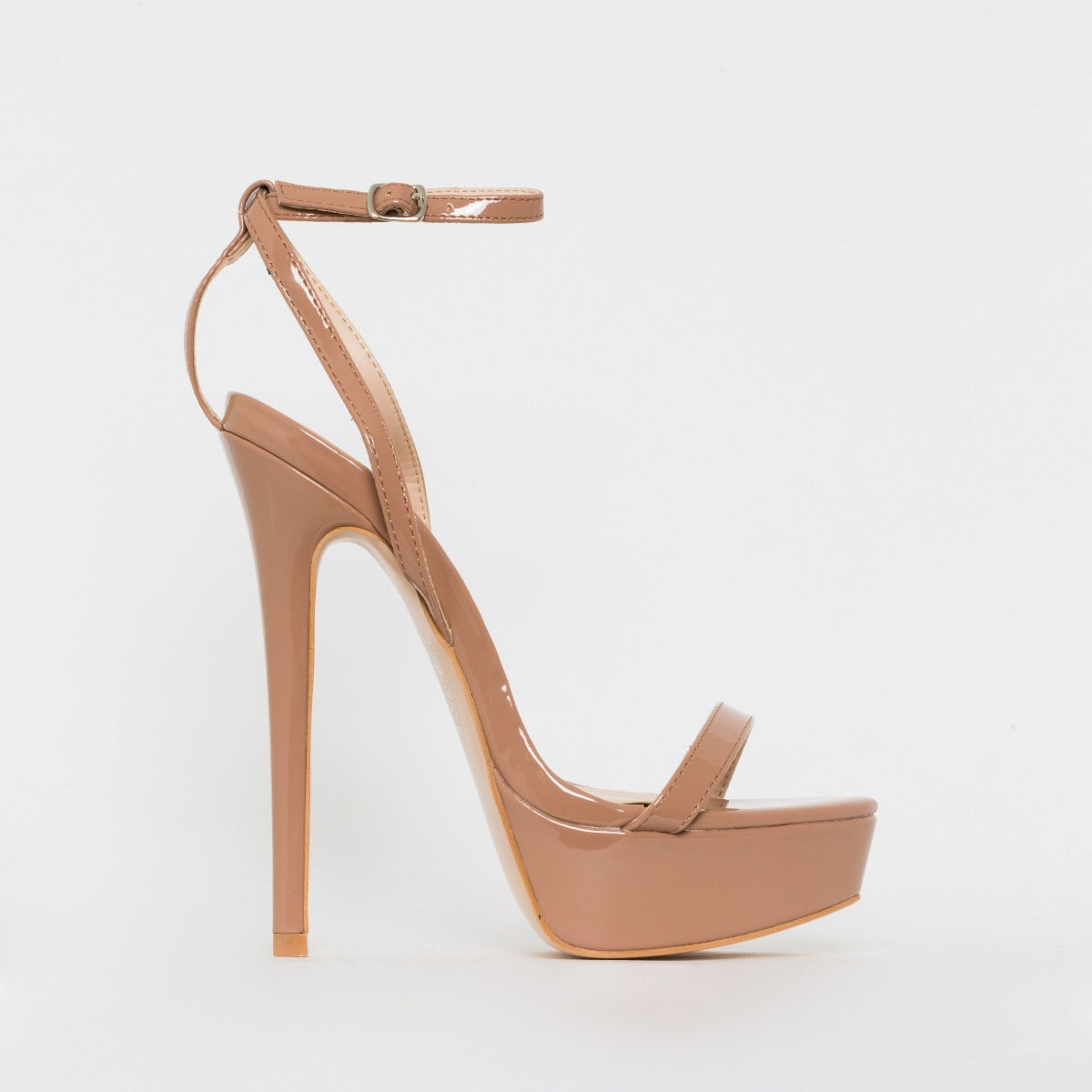 Immi Nude Patent Platform Stiletto Heels | Simmi London