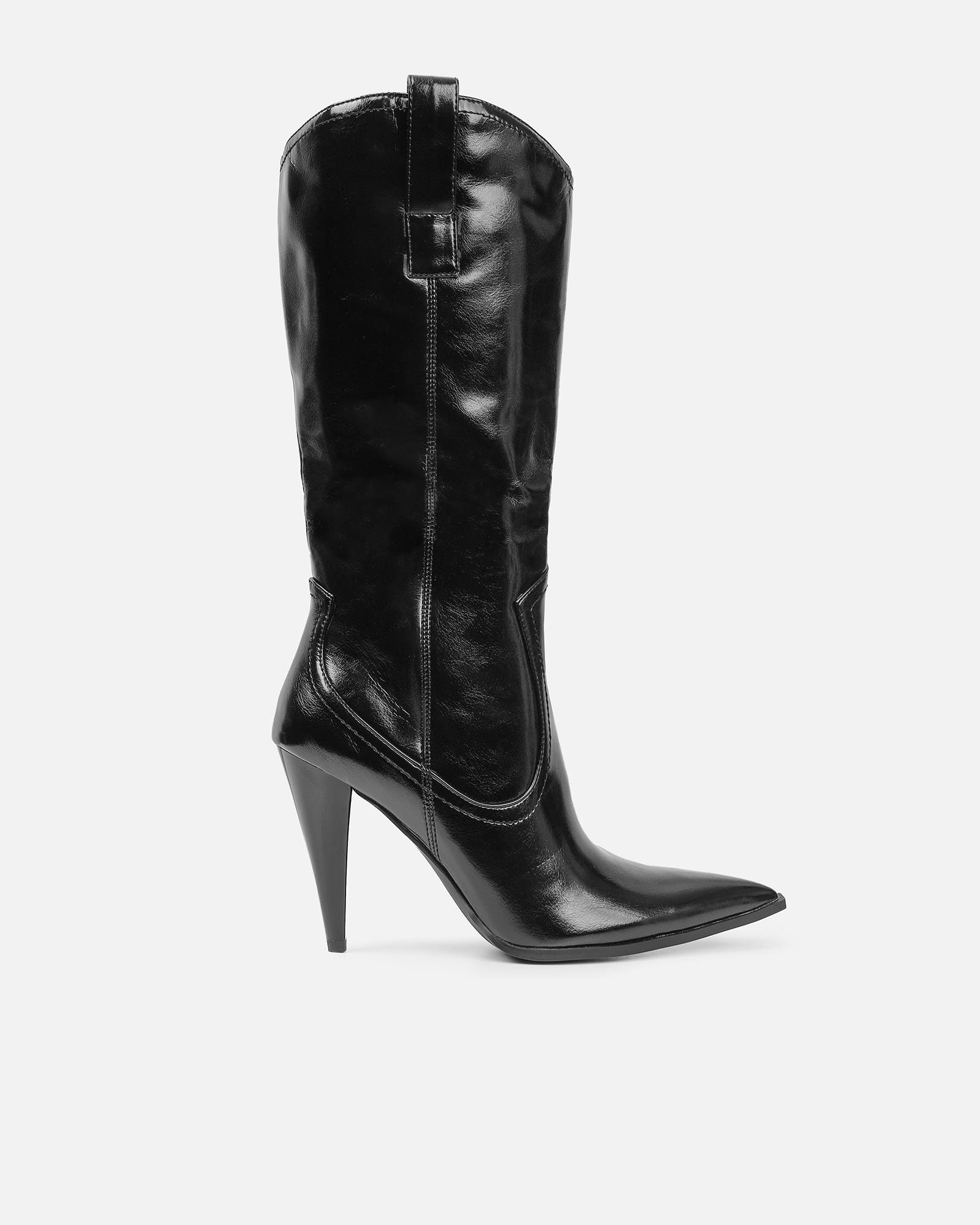 Combs black heeled western boots | SIMMI London