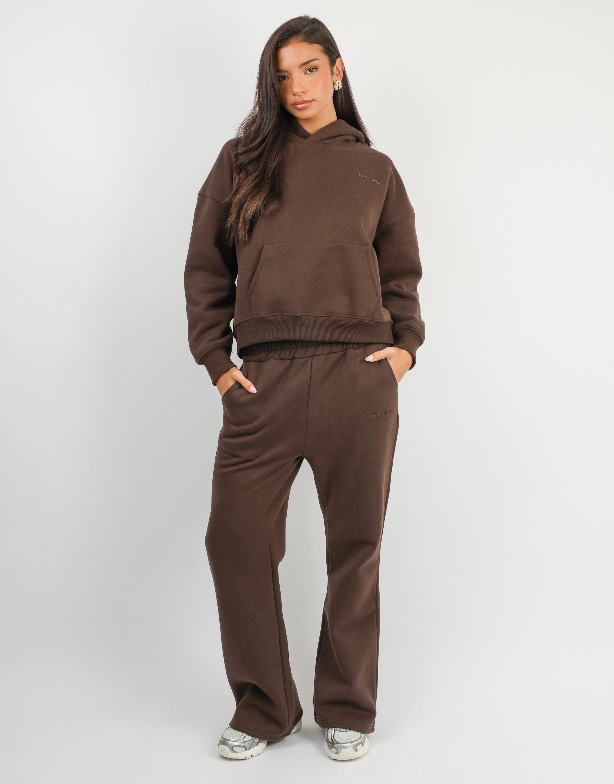 Maeve Essentials Hoodie in Chestnut | SIMMI London