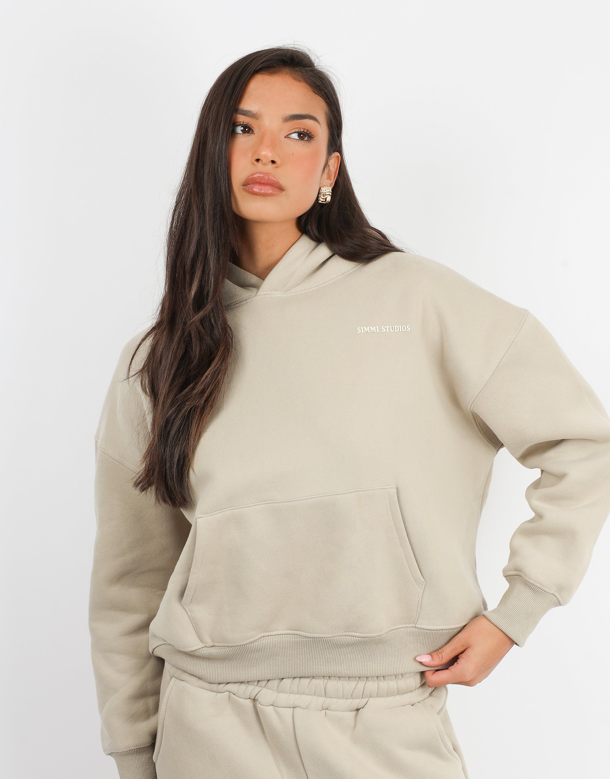 Maeve Essentials Hoodie in Cashew | SIMMI London
