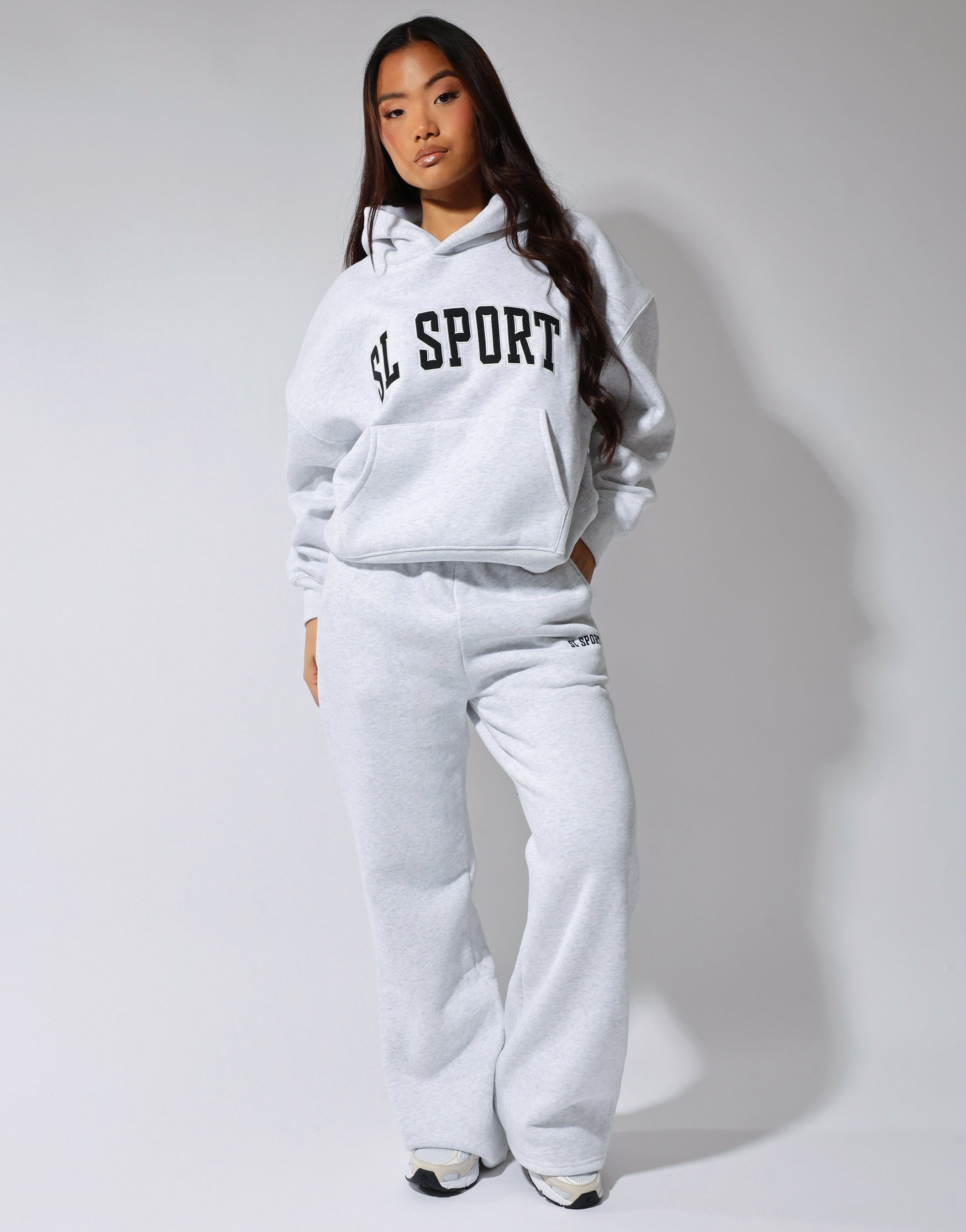 Simmi Sport oversized hoodie in pebble grey | SIMMI London