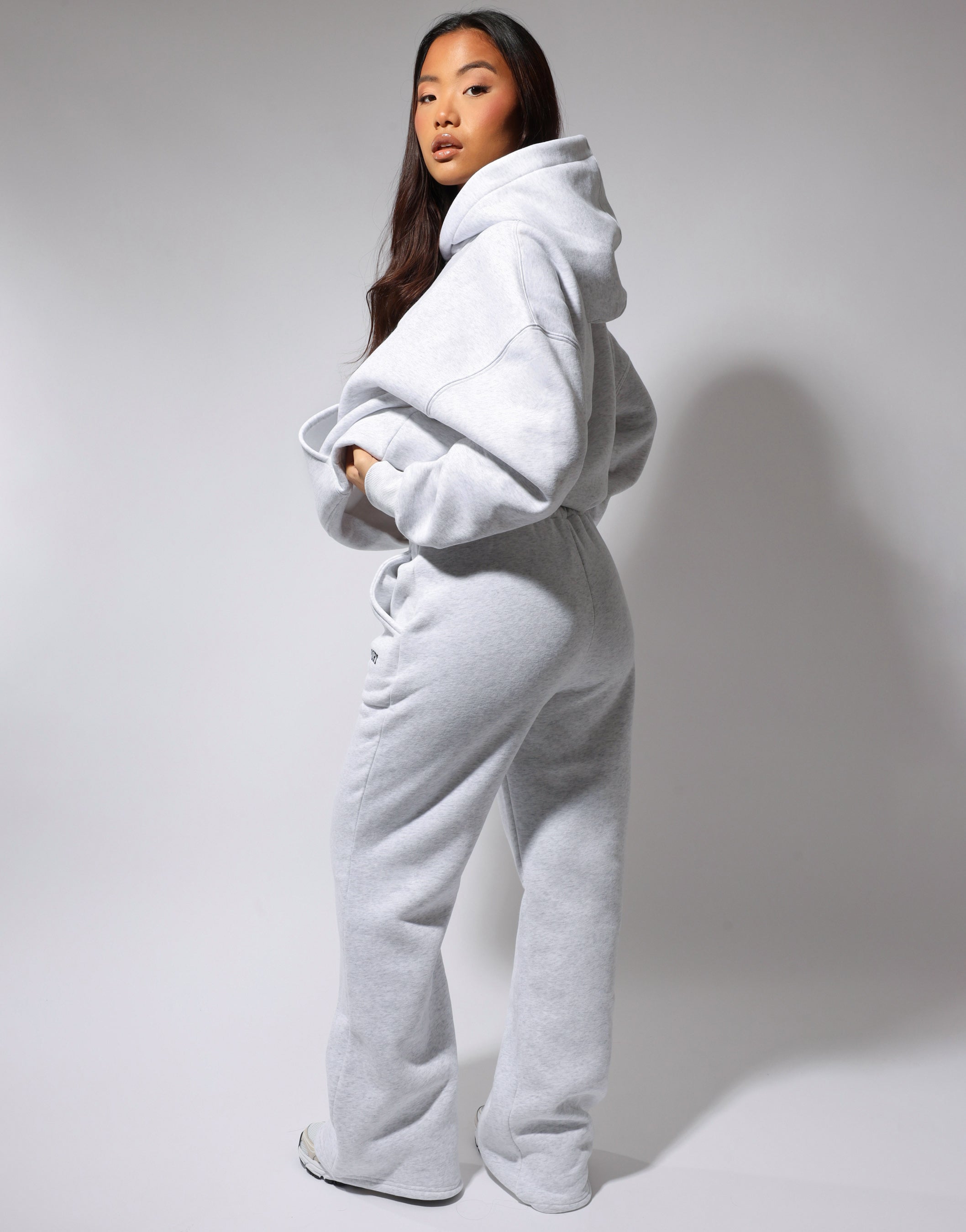 Sl Sport Flared Joggers in pebble grey | SIMMI London