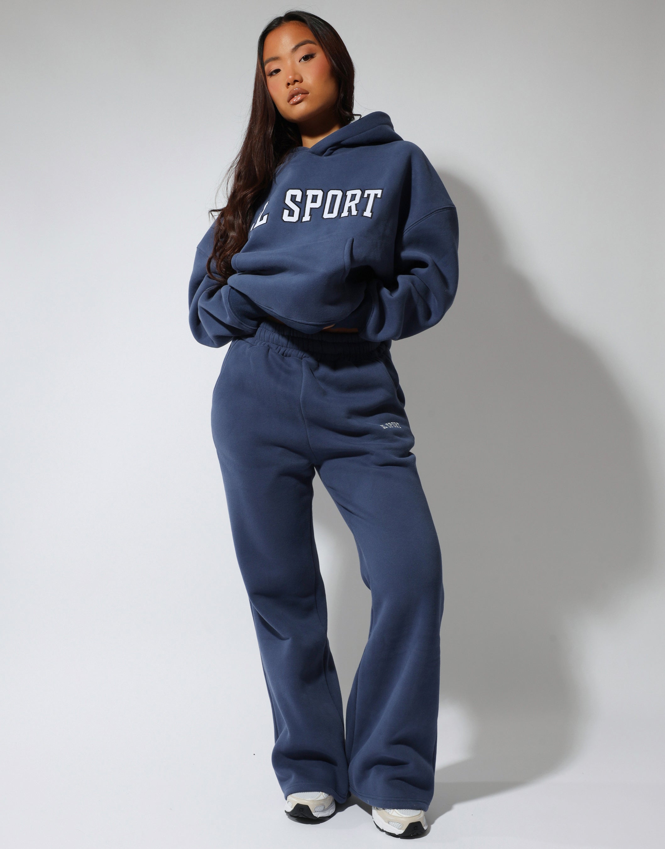 Sl Sport Flared Joggers in vintage blue | SIMMI London