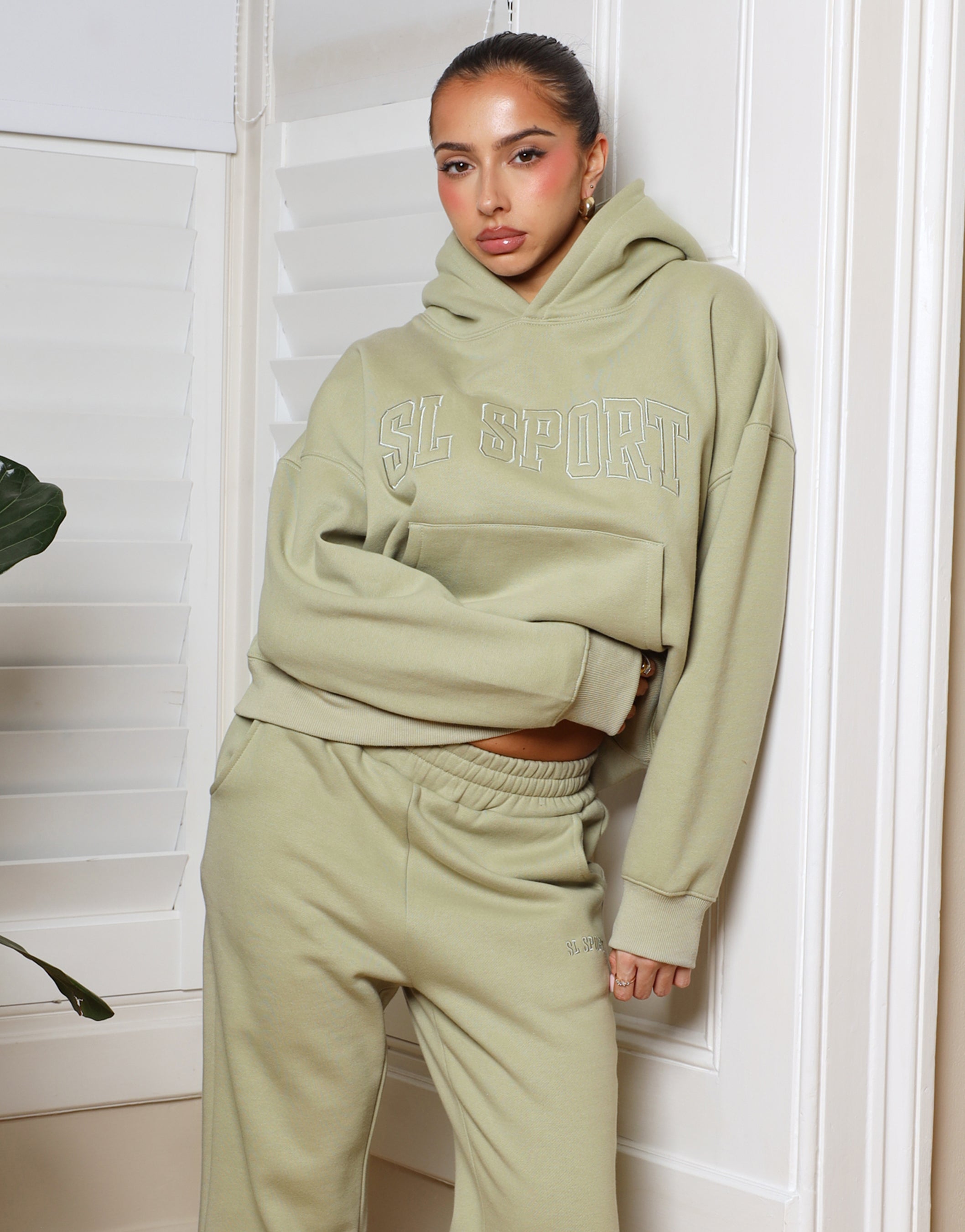 Mykonos Simmi Studios SL Sport Oversized Hoodie n Sage | SIMMI London