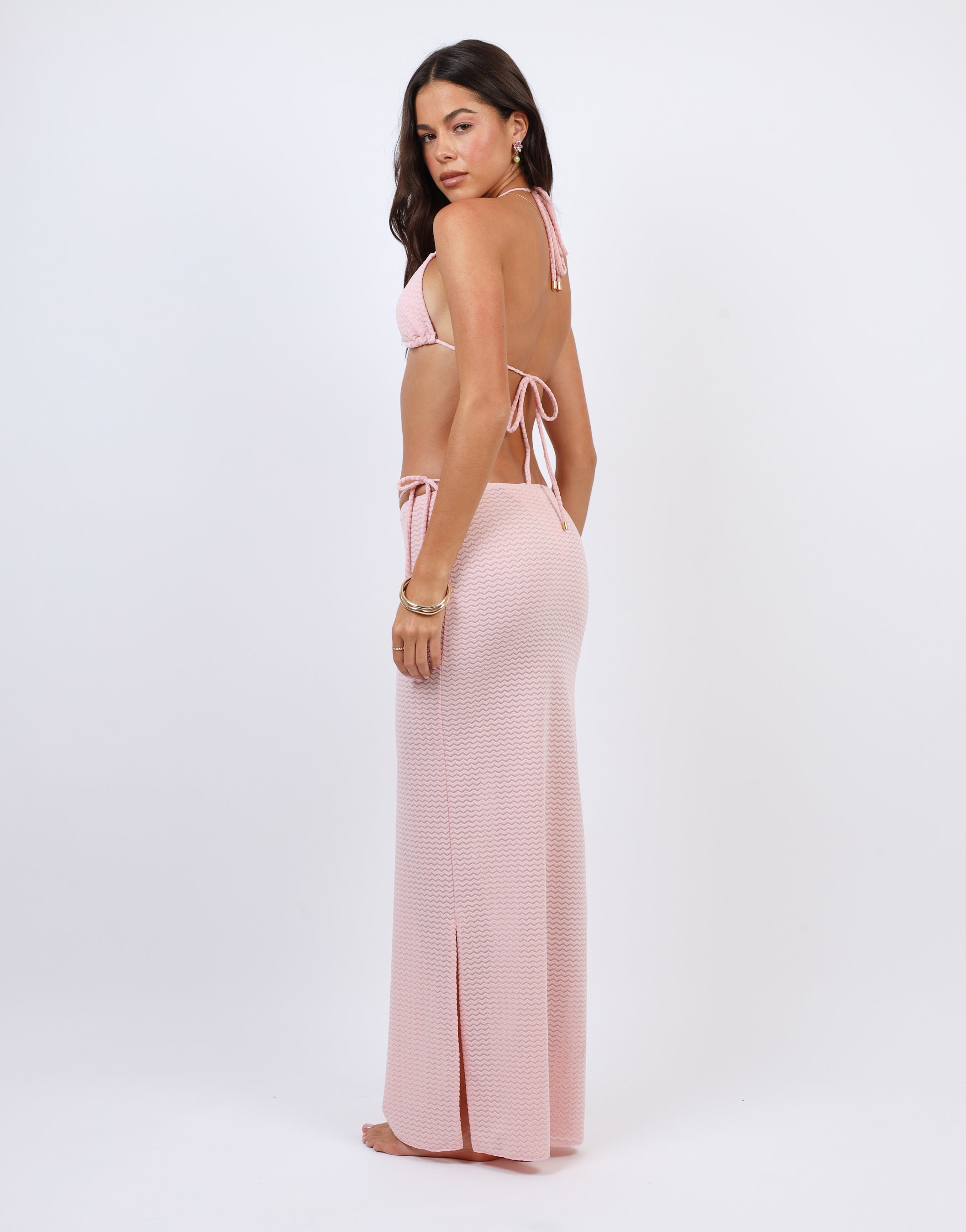 Kylie Chevron Beach Maxi Skirt | SIMMI London