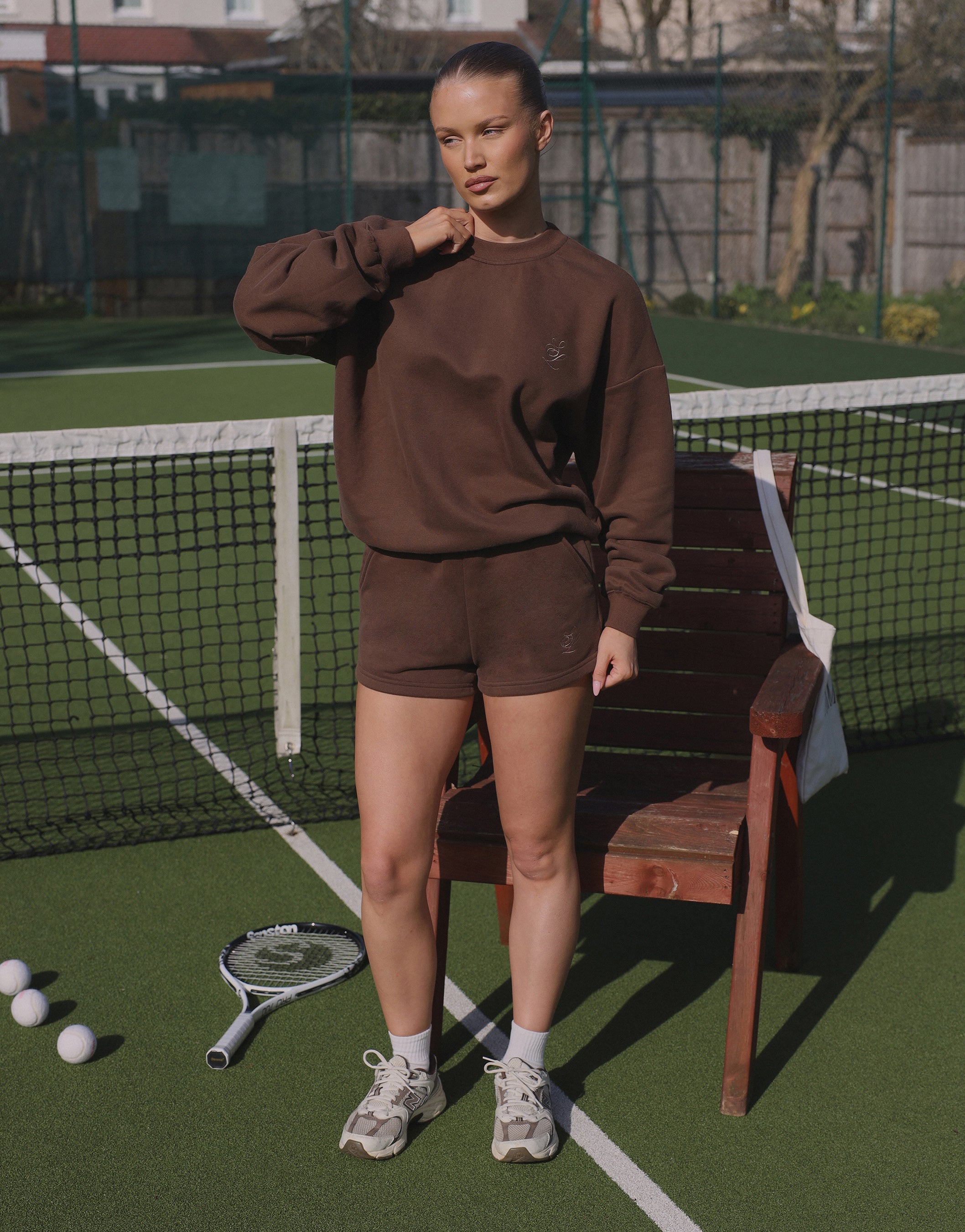 Riva Simmi Studios Embroidered Logo Shorts | Simmi studios