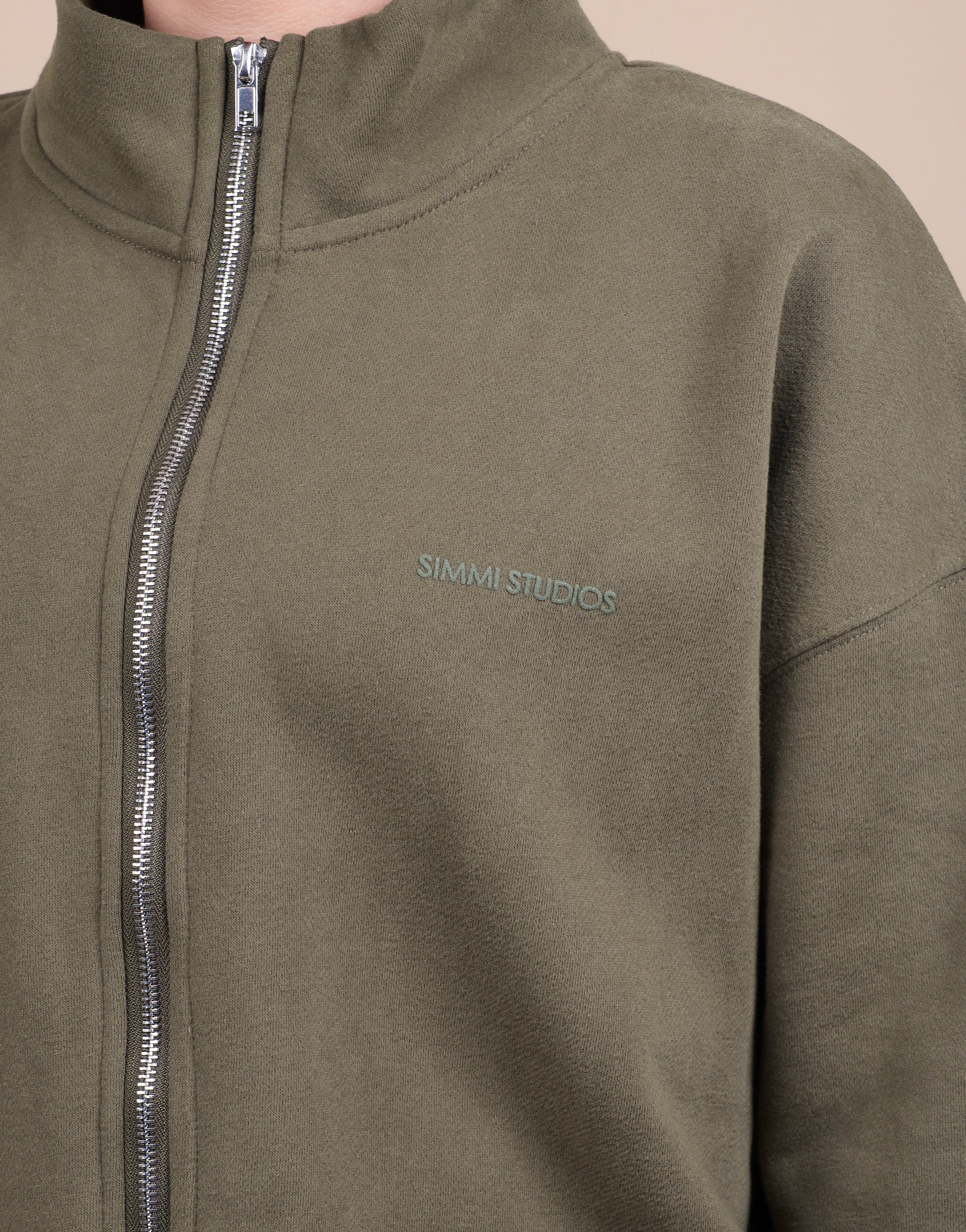 Bronte Simmi Studios Zip Through Funnel Neck Sweatshirt  | SIMMI London
