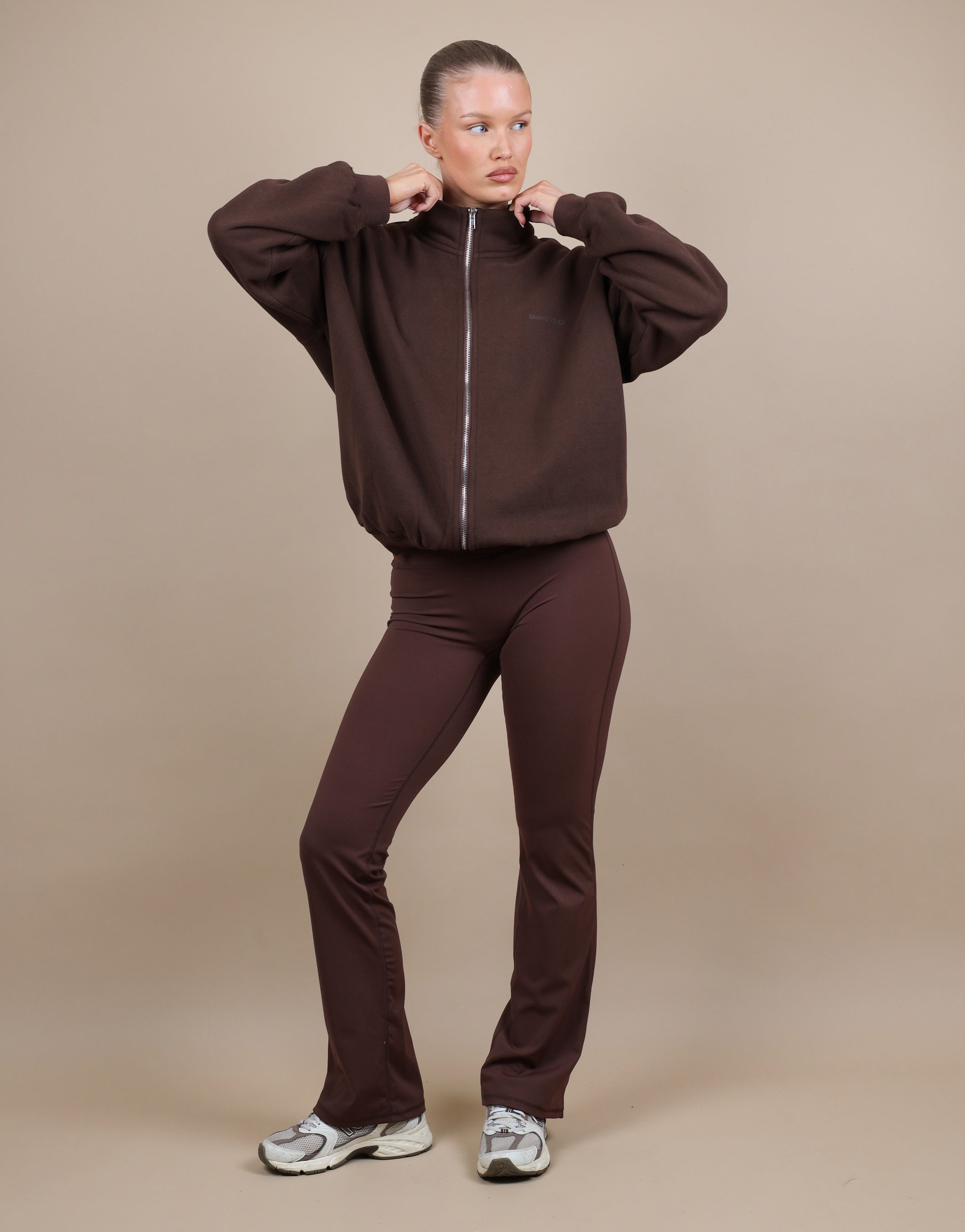 Bronte Simmi Studios Zip Through Funnel Neck Sweatshirt | SIMMI London