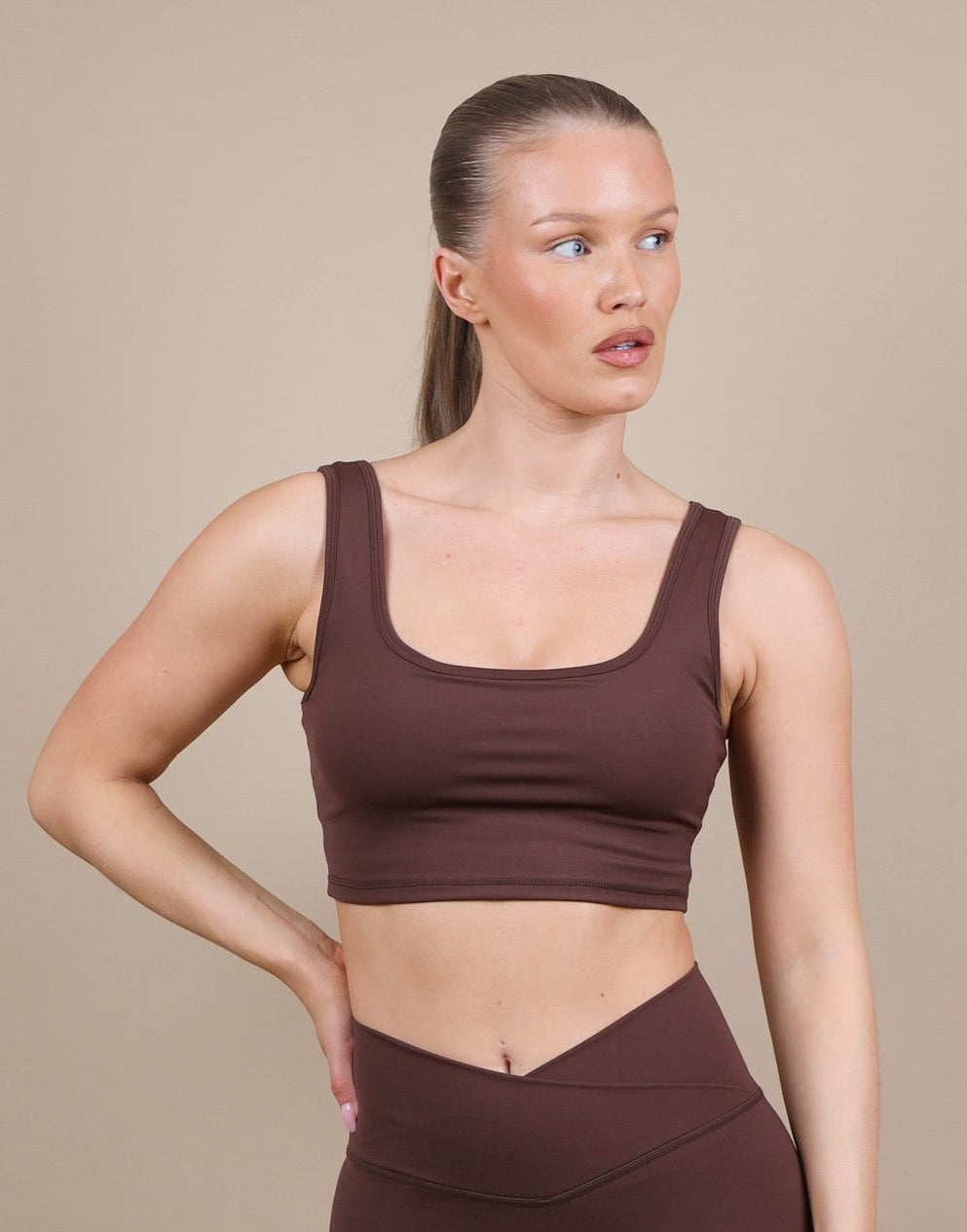 Teagan Square Neck Cropped Tank | SIMMI London