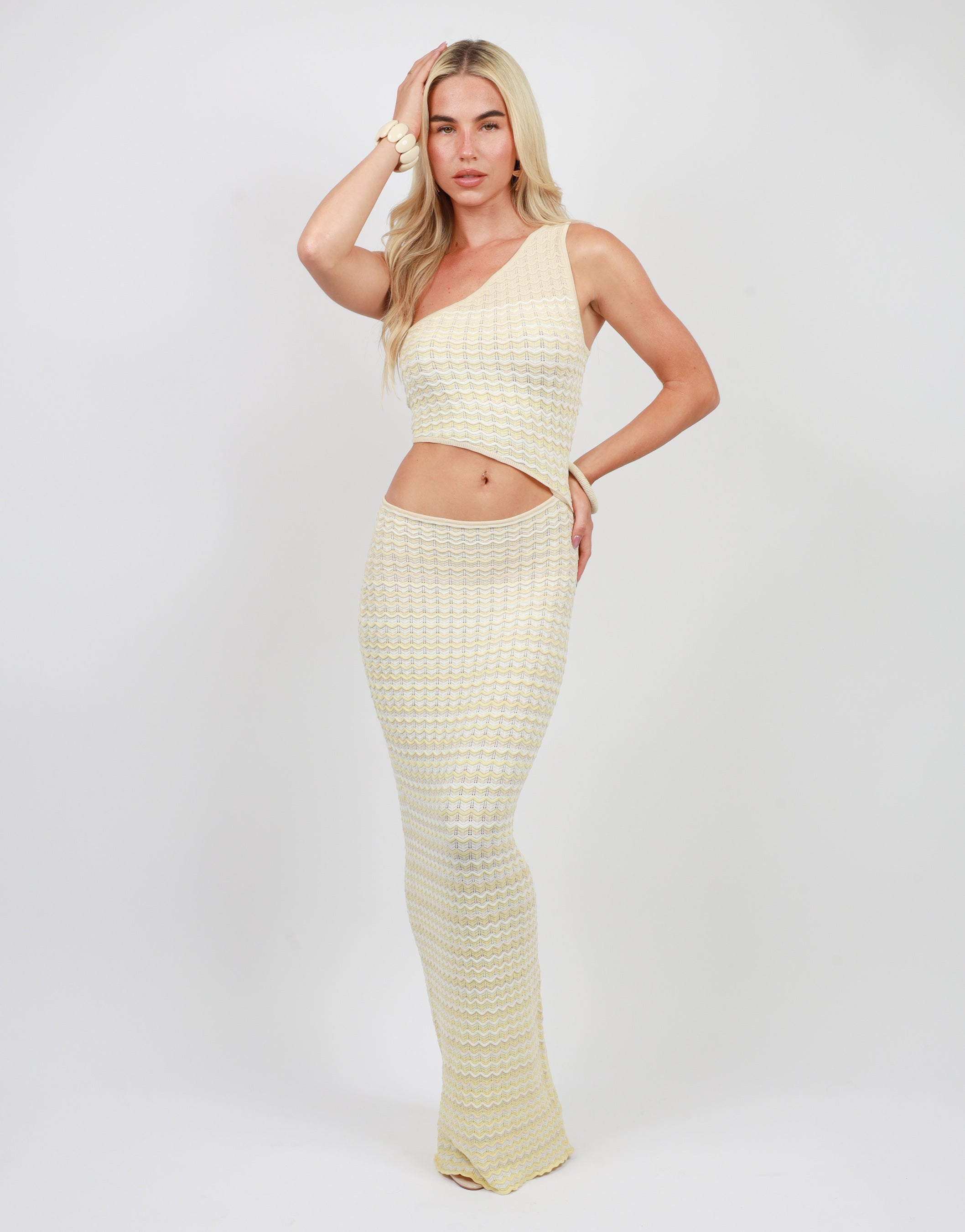Thalia Cut Out Maxi Dress In Yellow | SIMMI London