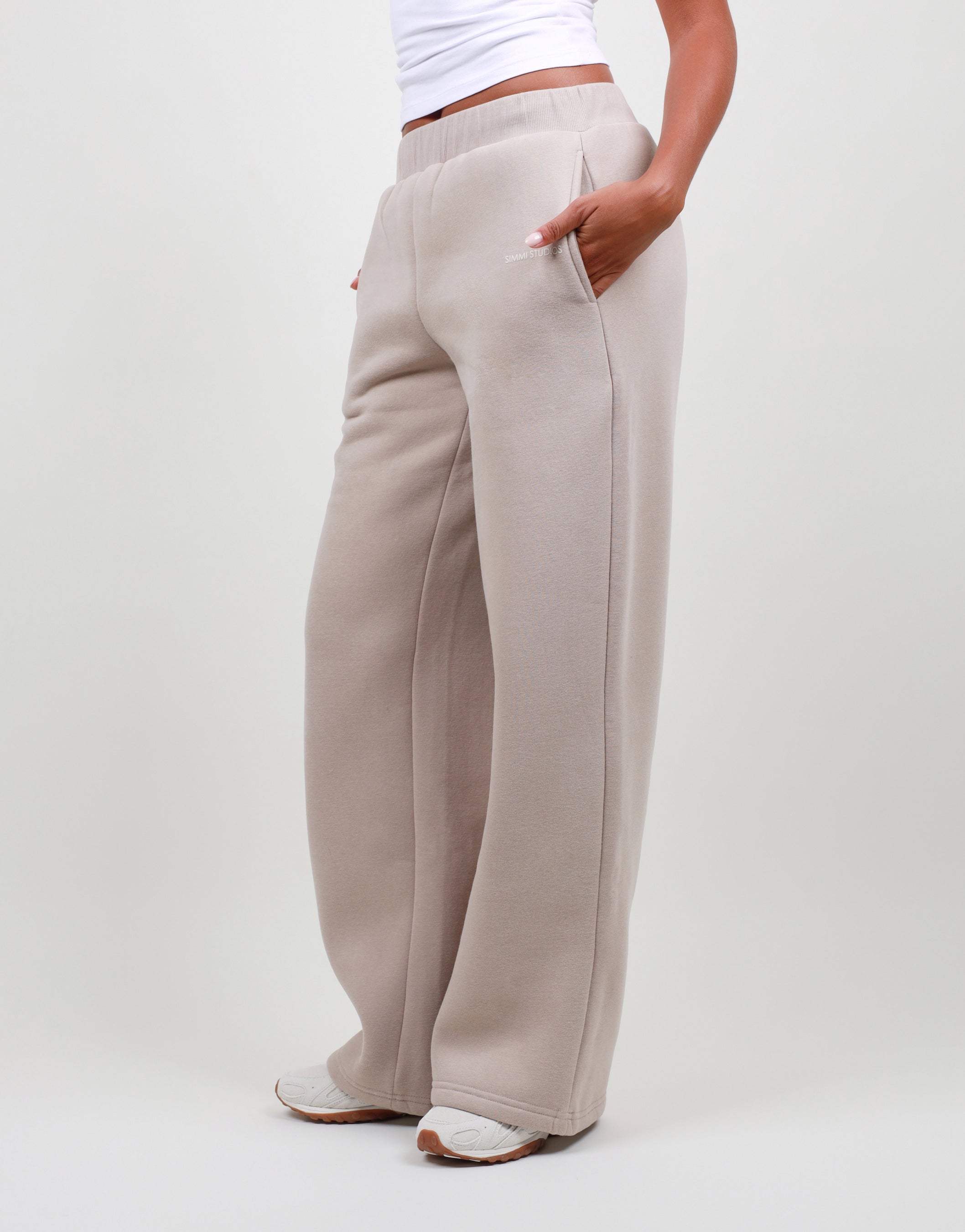 Romilly Straight Leg Joggers in Stone