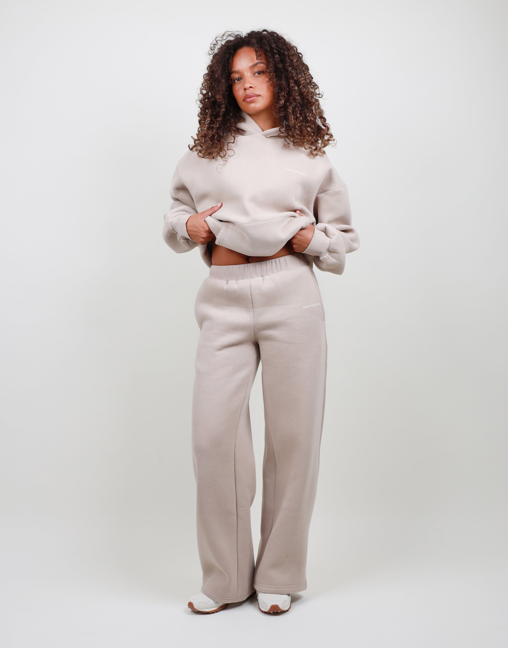 Romilly Straight Leg Joggers in Stone