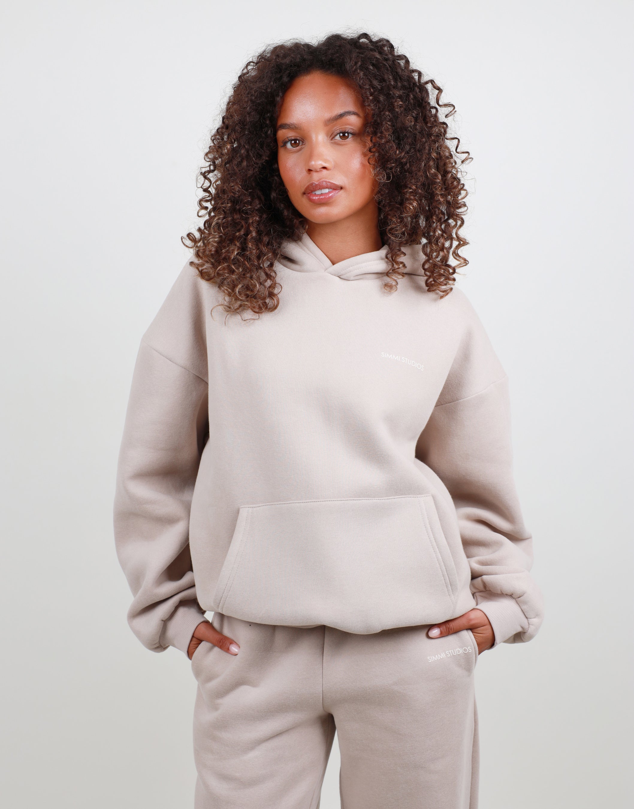 Solene Oversized Hoodie in Stone