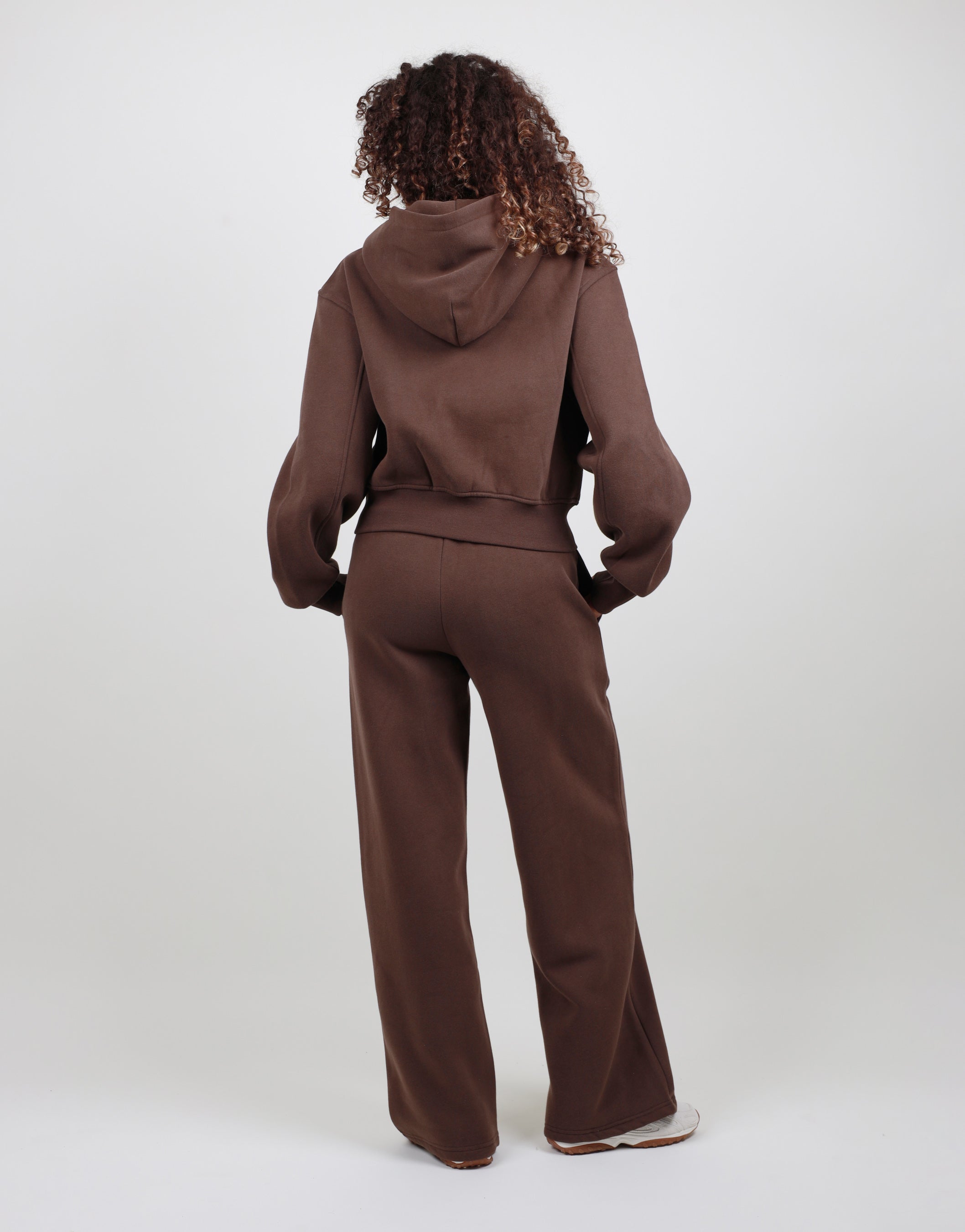 Amalia Zip Hoodie in Brown