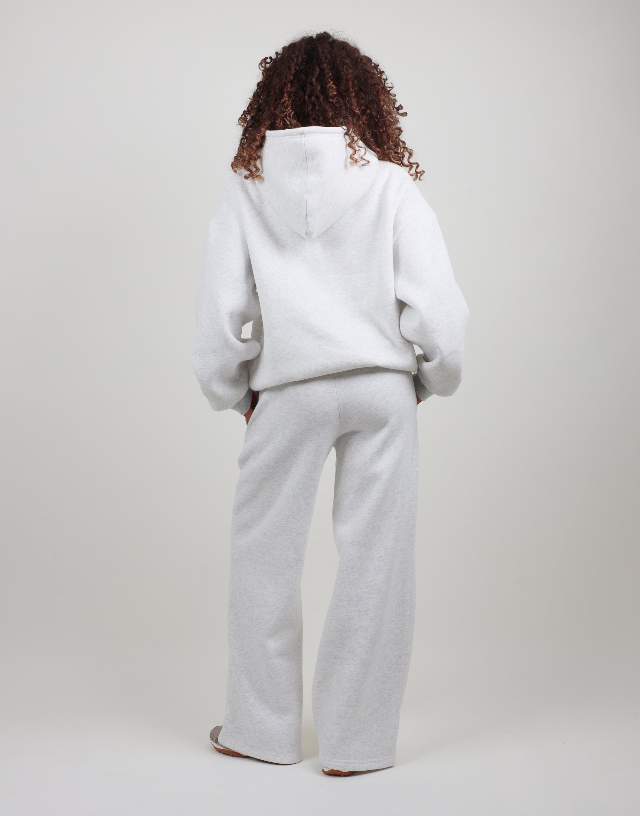 Solene Oversized Hoodie in White marl