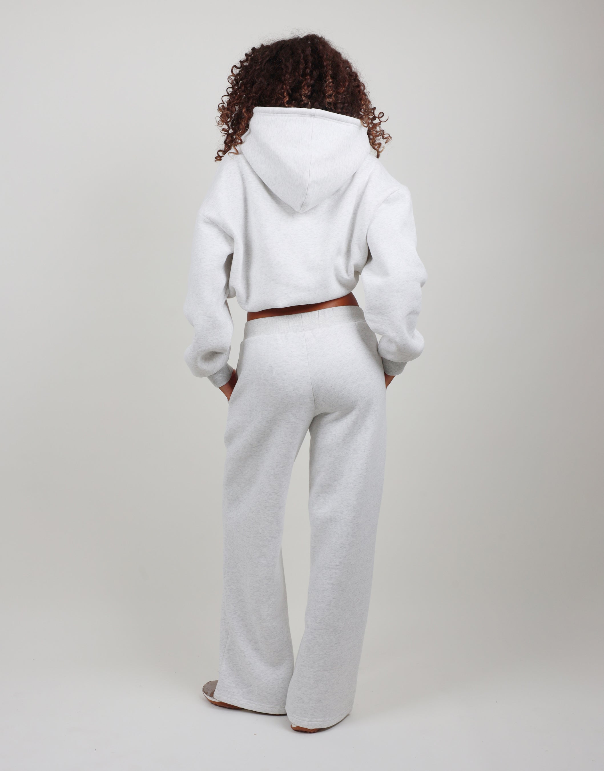 Romilly Straight Leg Joggers in White Marl